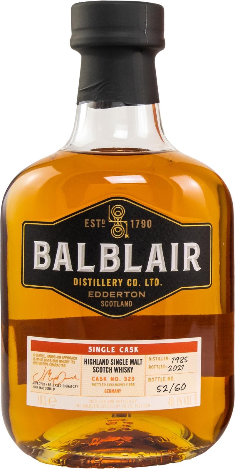 Balblair 1985 Single Cask No. 323