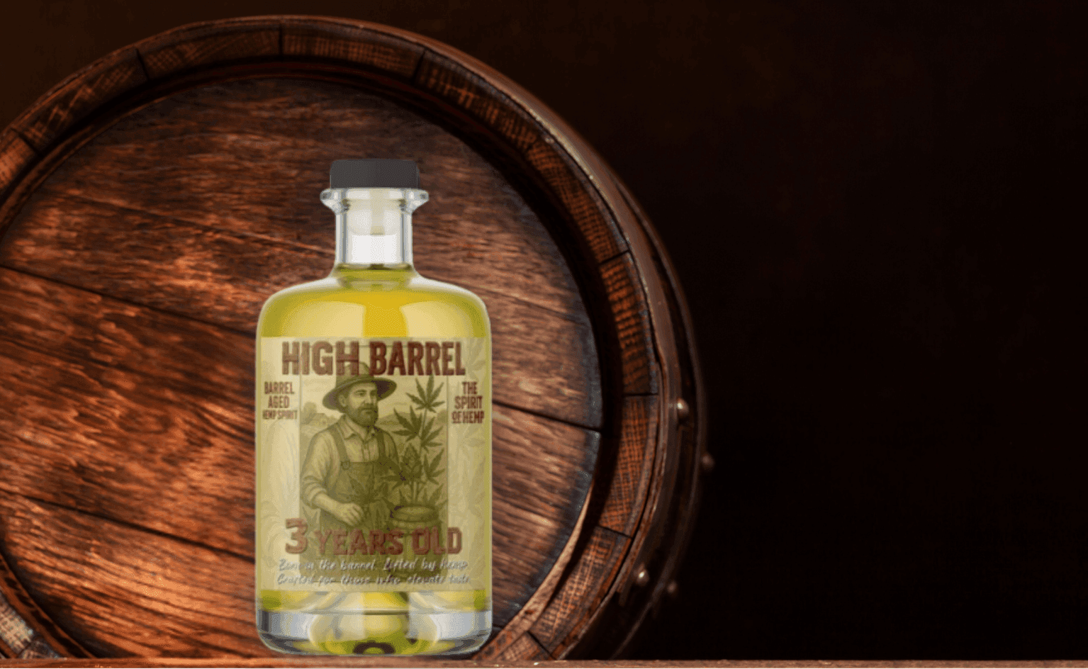 Erster echter Hanf-Spirituose, 3,5 Jahre in einem ehemaligen Bourbon-Fass gereift