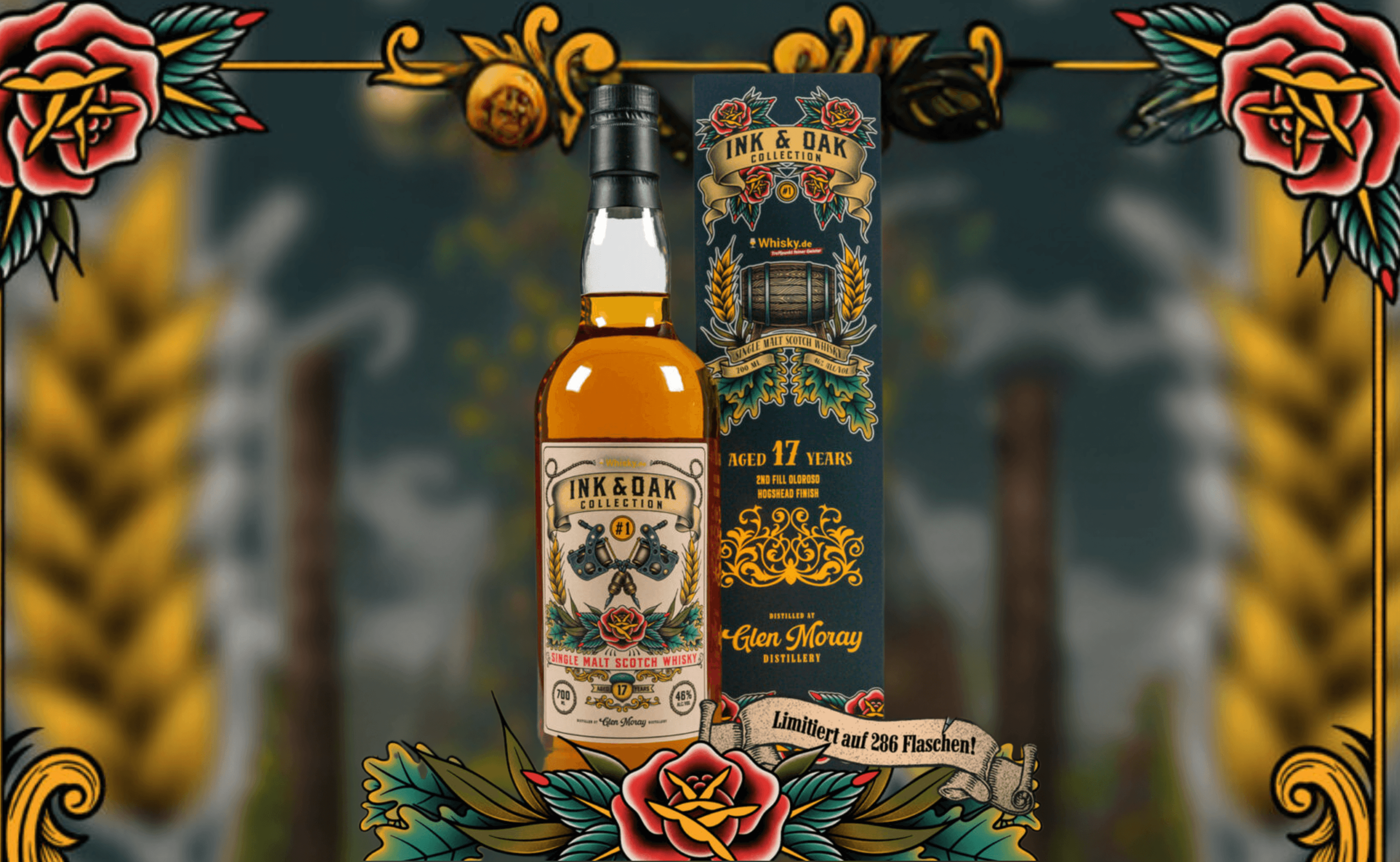 Glen Moray 17 Jahre Ink & Oak Collection: Sherry-Finished Limited Edition