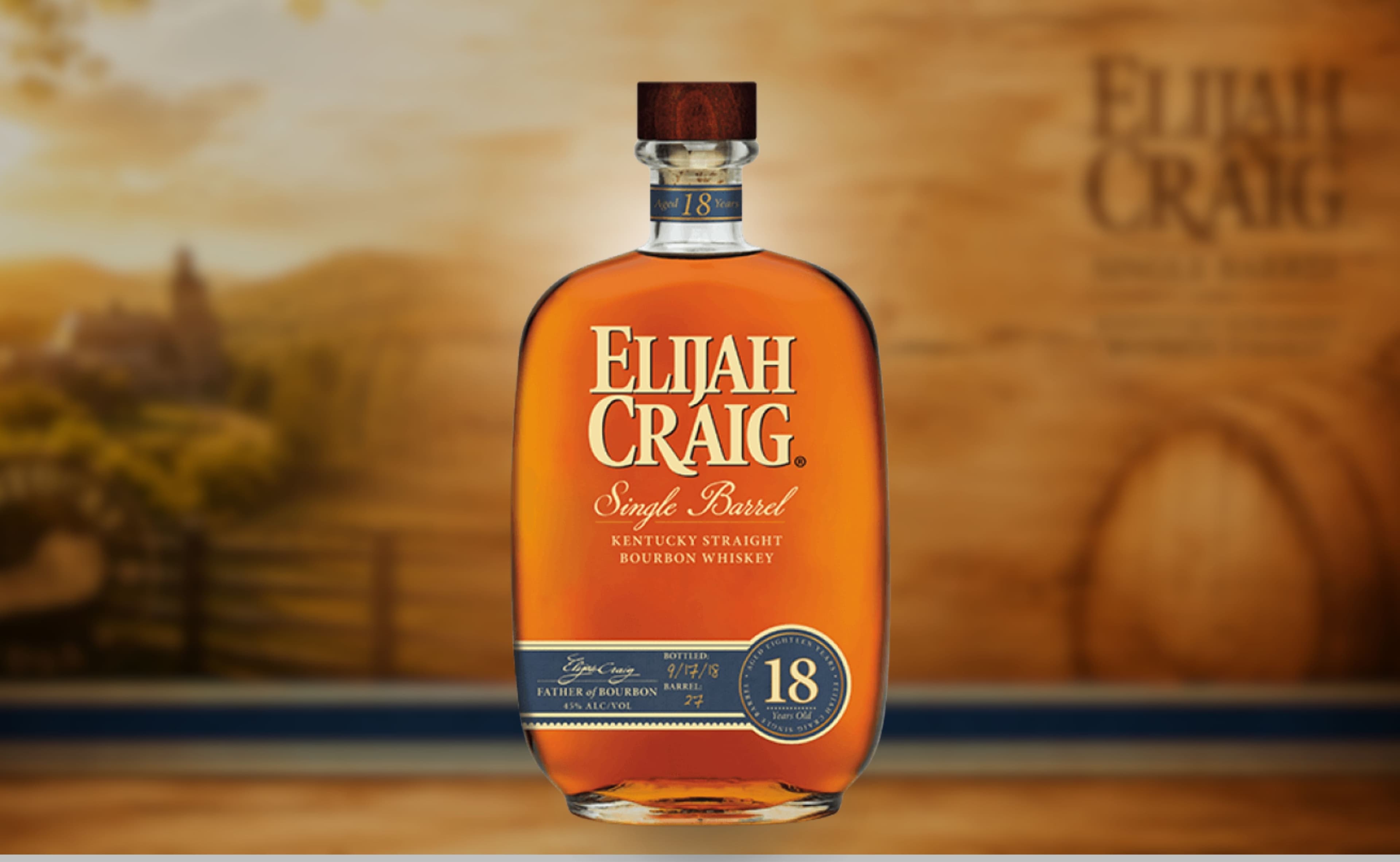 Elijah Craig 18-Year Single Barrel Debuts in US