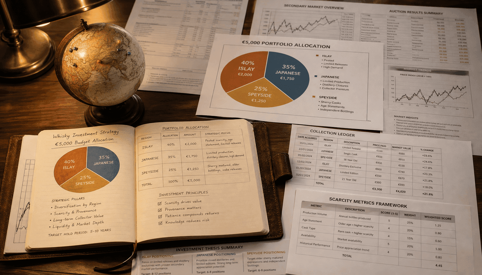 Comment construire un portefeuille d'investissement en whisky pour moins de 5 000 EUR