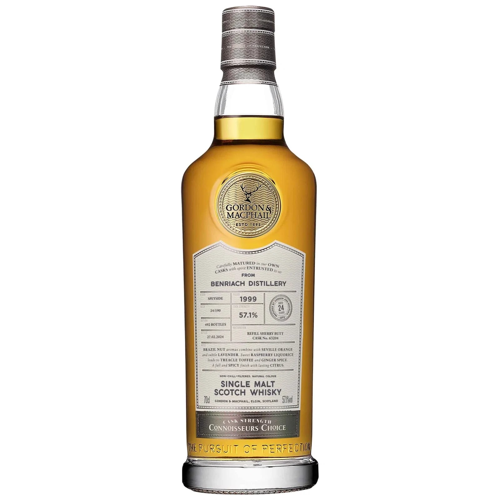 Benriach 24 Years Old 1999 Connoisseurs Choice Cask Strength Gordon & Macphail Cask Nr. 63204