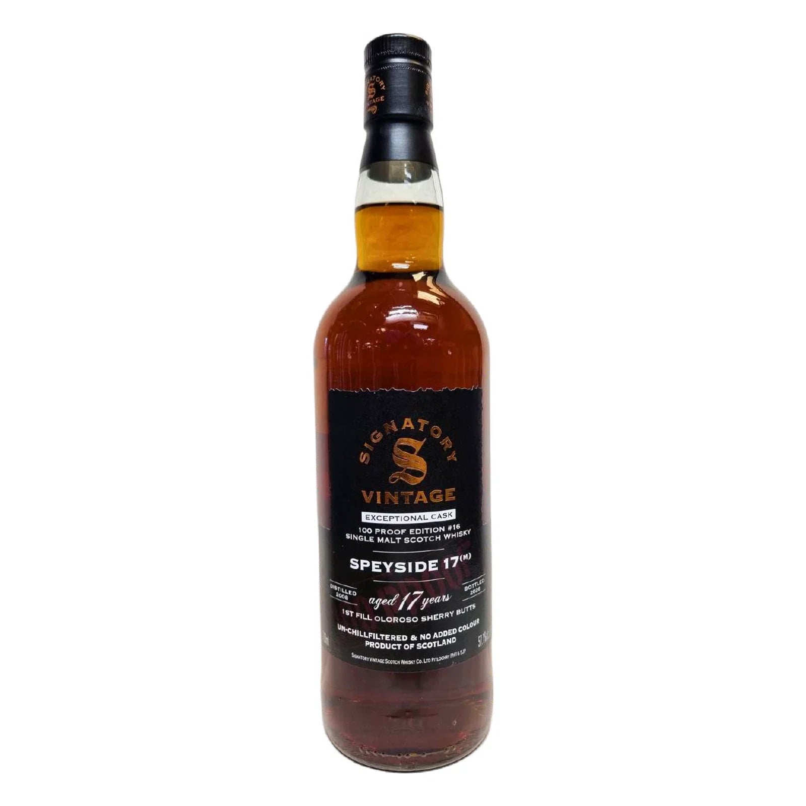 Speyside (M) 17 Years Old 100 Proof Edition Exceptional Cask Signatory Vintage #16