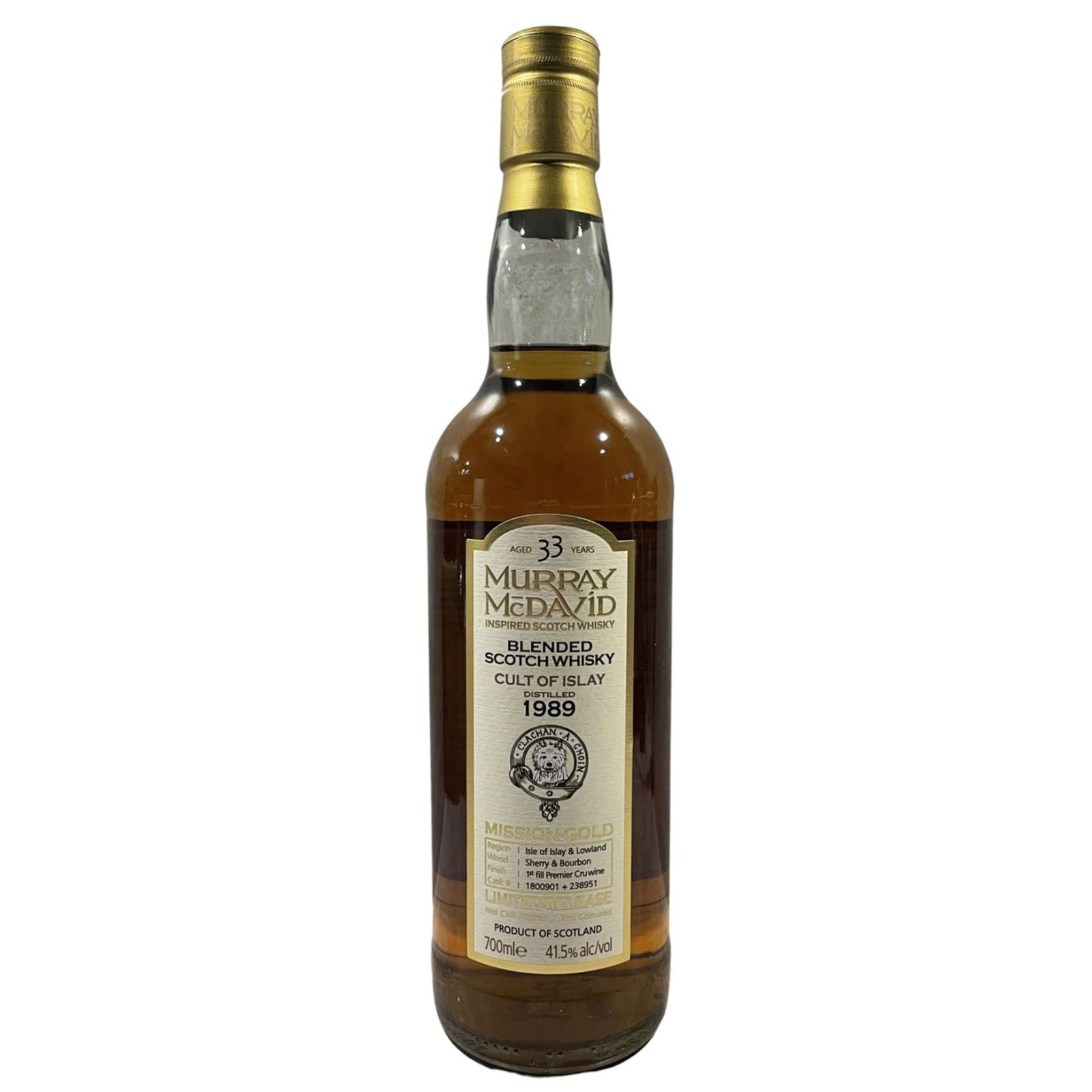 Cult of Islay 33 Years Old 1989 Mission Gold Murray McDavid Cask Nr. 1800901 & 238951