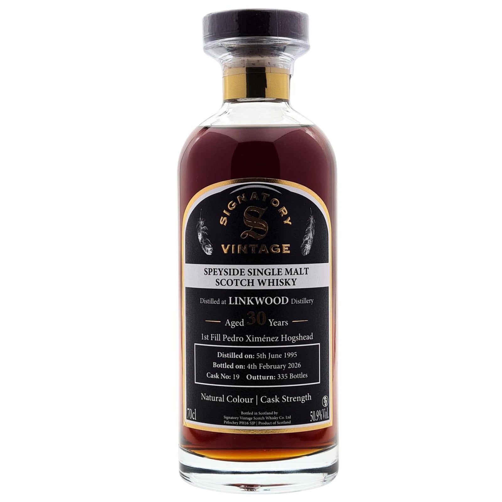 Linkwood 30 Years Old 1995 Ibisco Decanter Signatory Vintage Cask Nr. 19
