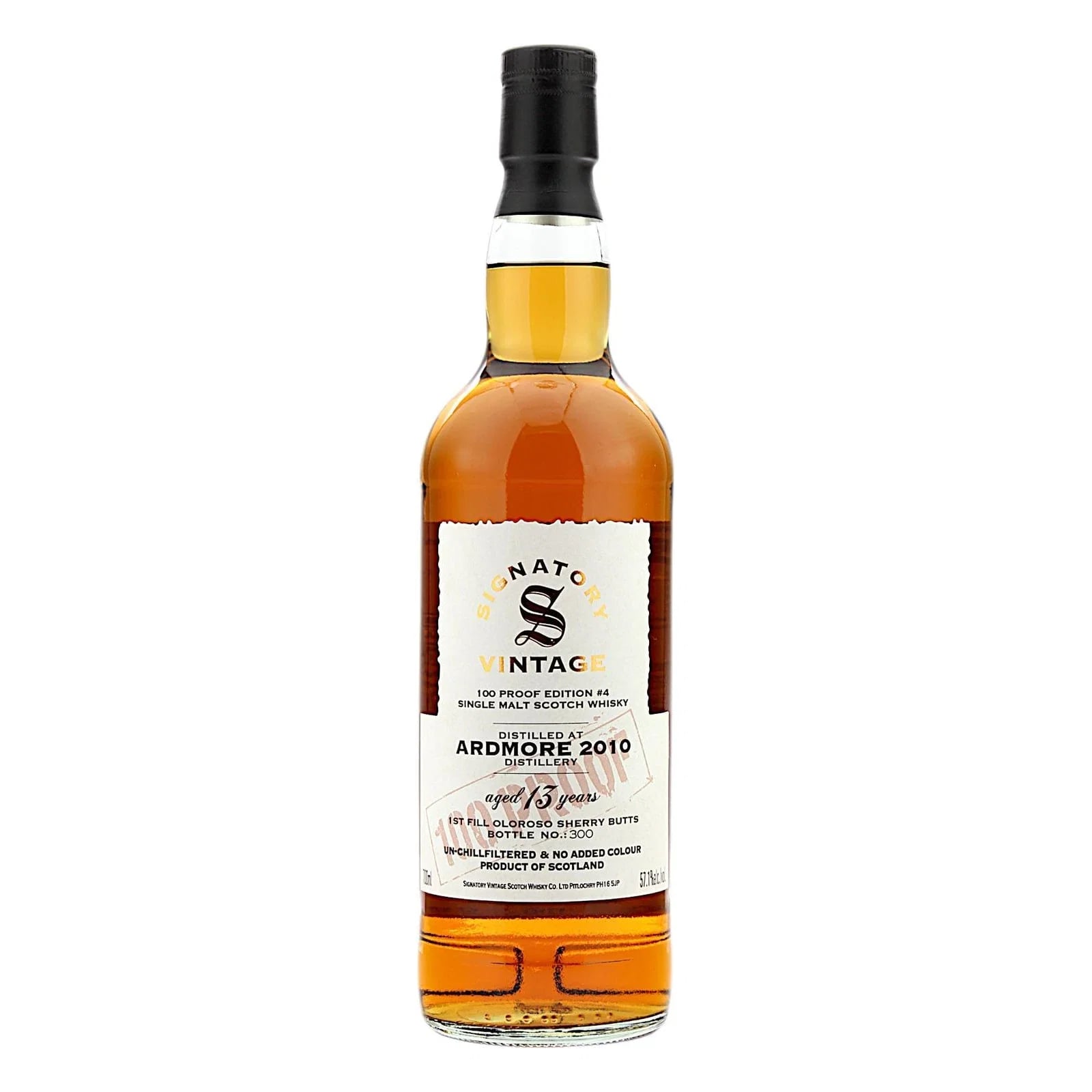 Ardmore 13 Years Old 2010 100 Proof Edition #4 Signatory Vintage