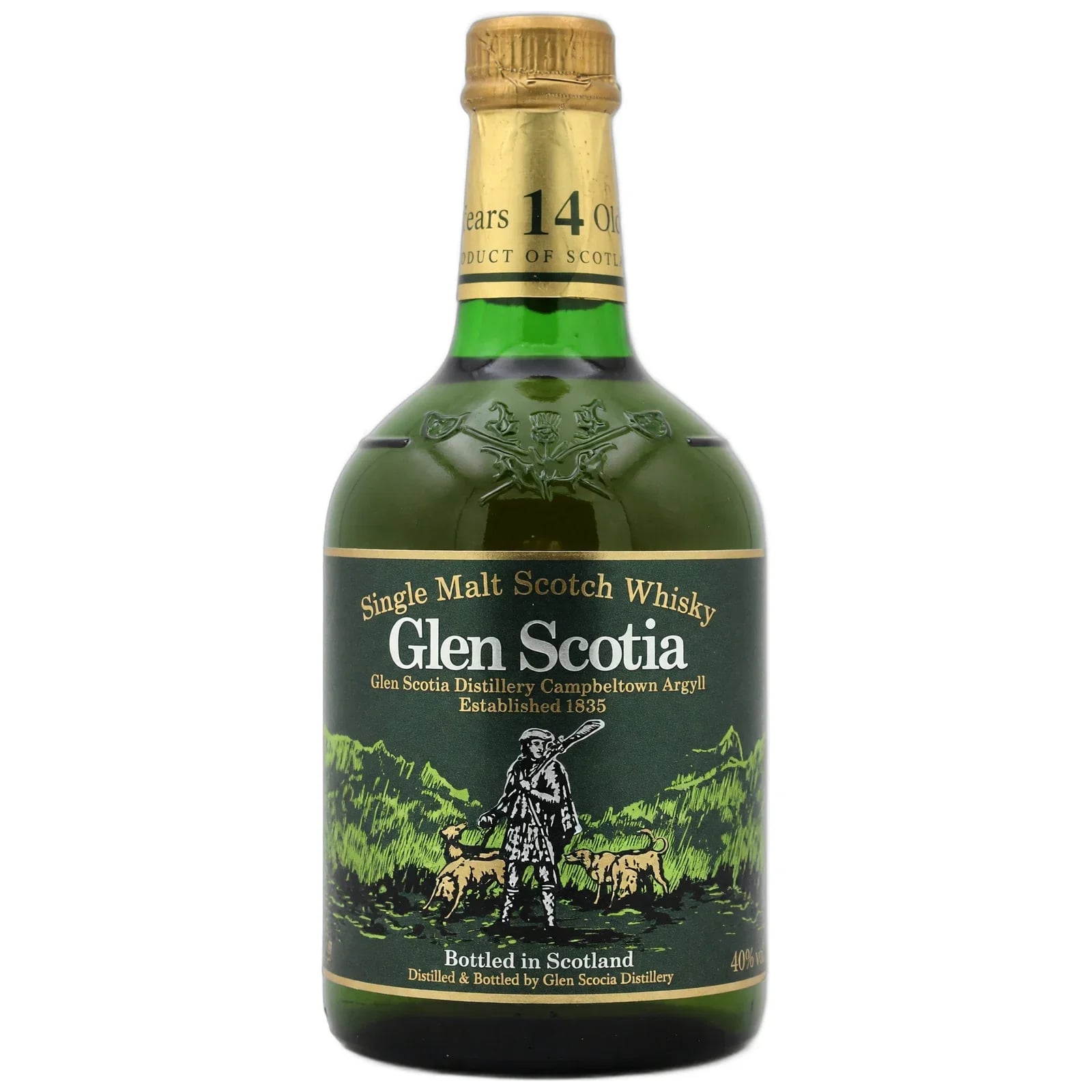Glen Scotia 14 Years Old Green Dumpy Bottle