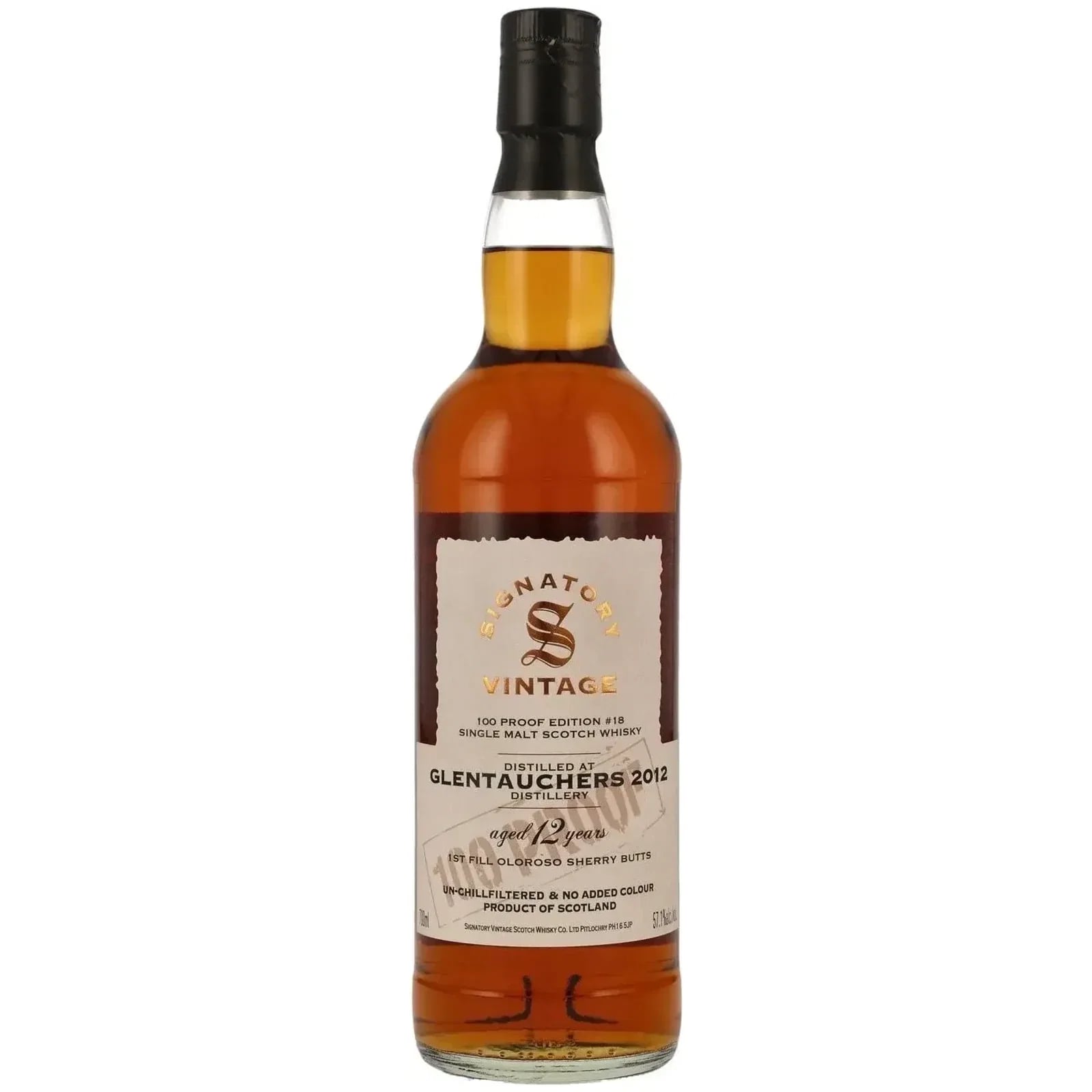 Glentauchers 12 Years Old 2012 100 Proof Signatory Vintage Edition #18