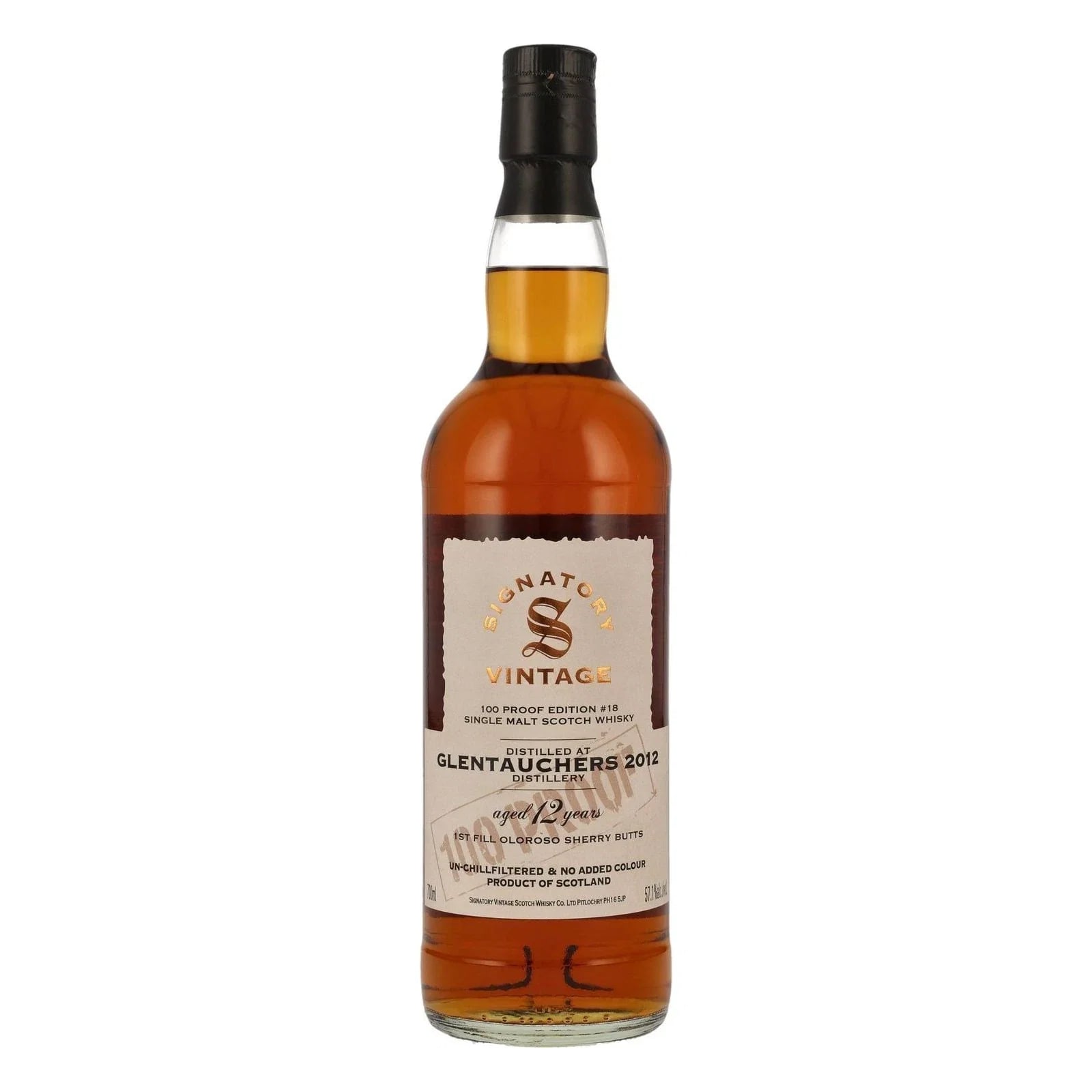 Glentauchers 12 Years Old 2012 100 Proof Signatory Vintage Edition #18