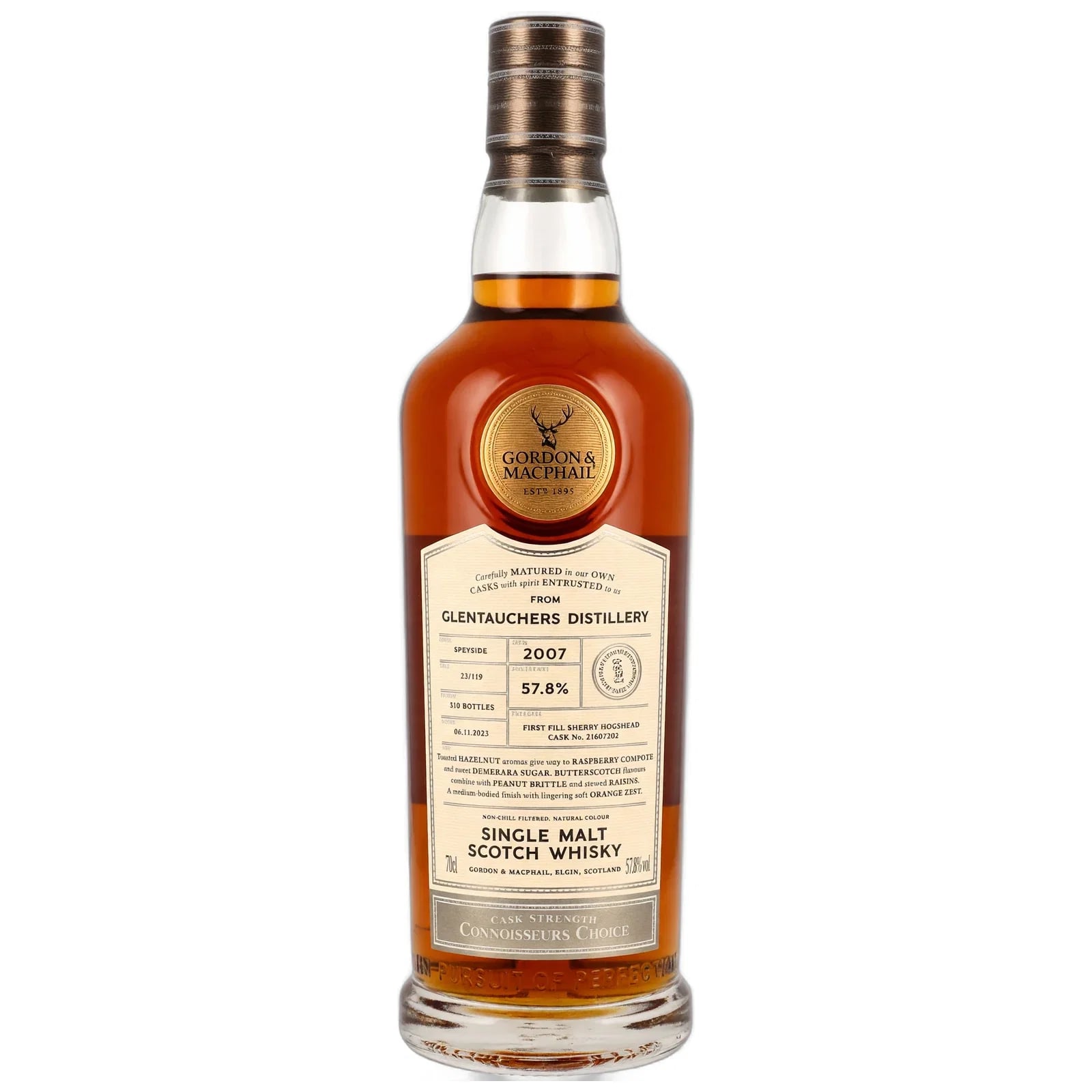 Glentauchers 2007 Connoisseurs Choice Cask Strength Gordon & Macphail Cask Nr. 21607202