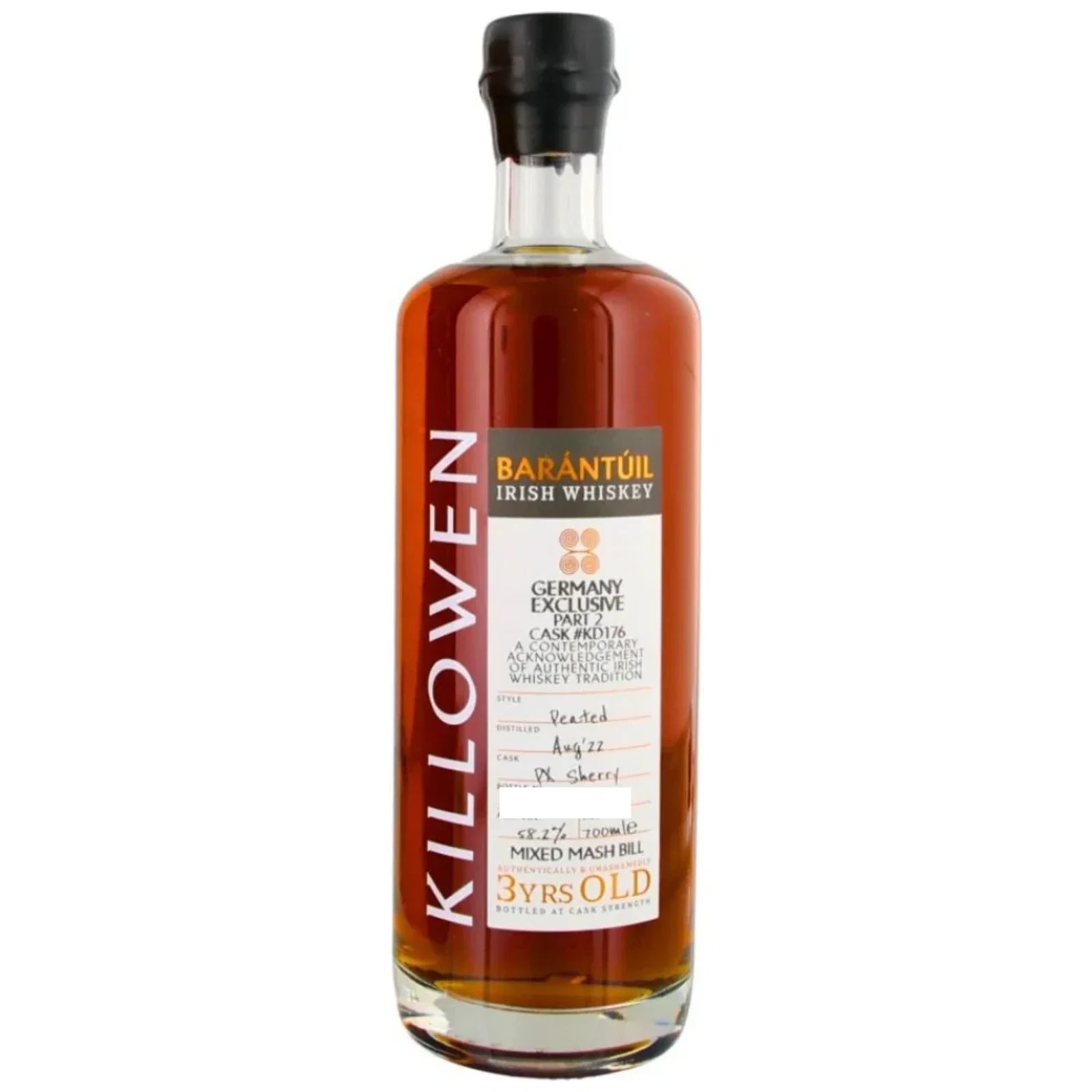 Killowen 3 Years Old 2019 Barántúil Germany Exclusive Cask Nr. KD176