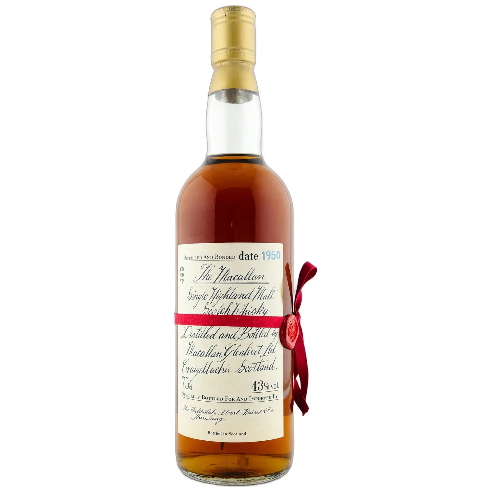 Macallan 1950 Handwritten Label