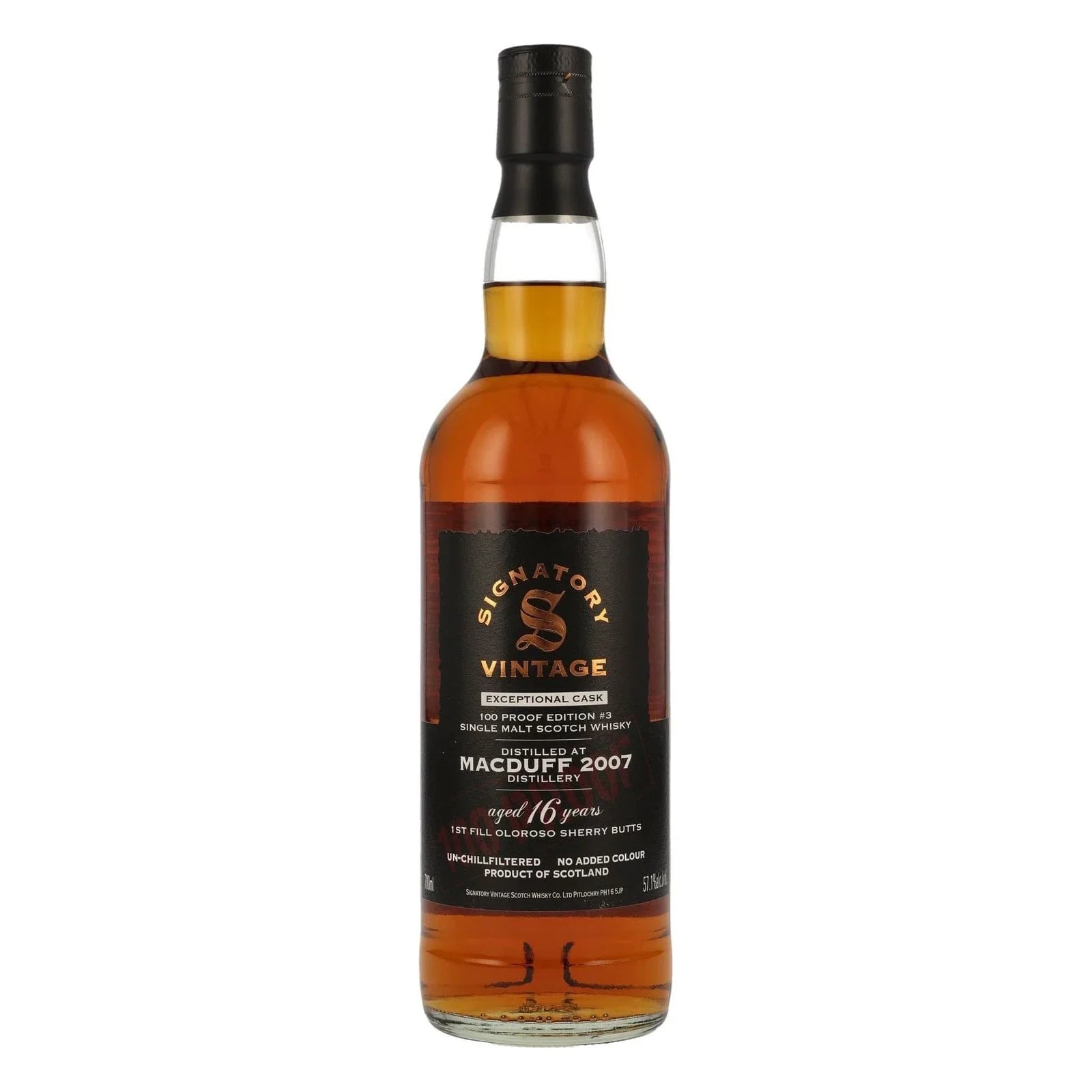 Macduff 16 Years Old 2007 100 Proof Exceptional Cask Edition #3 Signatory Vintage