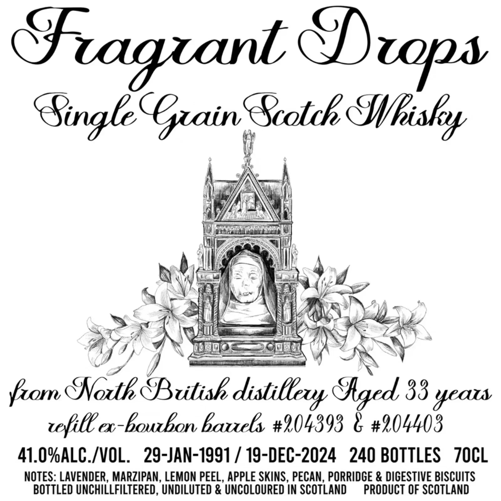 North British 33 Years Old 1991 Fragrant Drops Cask Nr. 204403