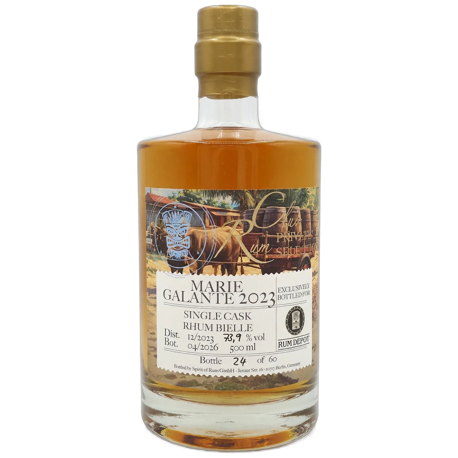 Bielle 2 Years Old 2023 Rumclub Private Selection Exclusively Bottled For Rum Depot Spirit Of Rum 50 cl
