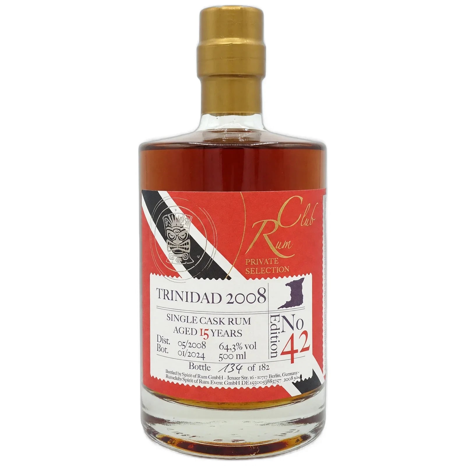 Ten Cane 15 Years Old 2008 Rumclub Private Selection Edition 42 Spirit Of Rum 50 cl