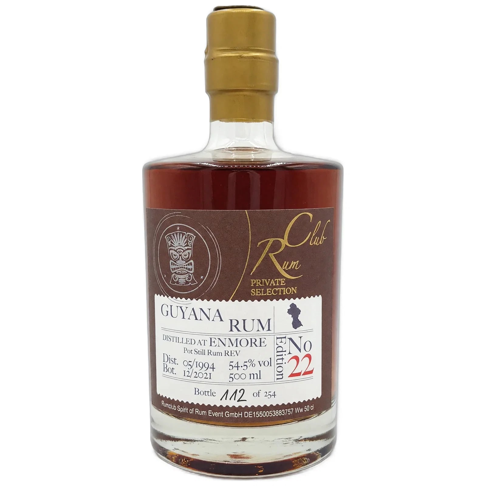 Enmore 27 Years Old 1994 Guyana Rumclub Private Selection Edition 22 Spirit Of Rum 50 cl