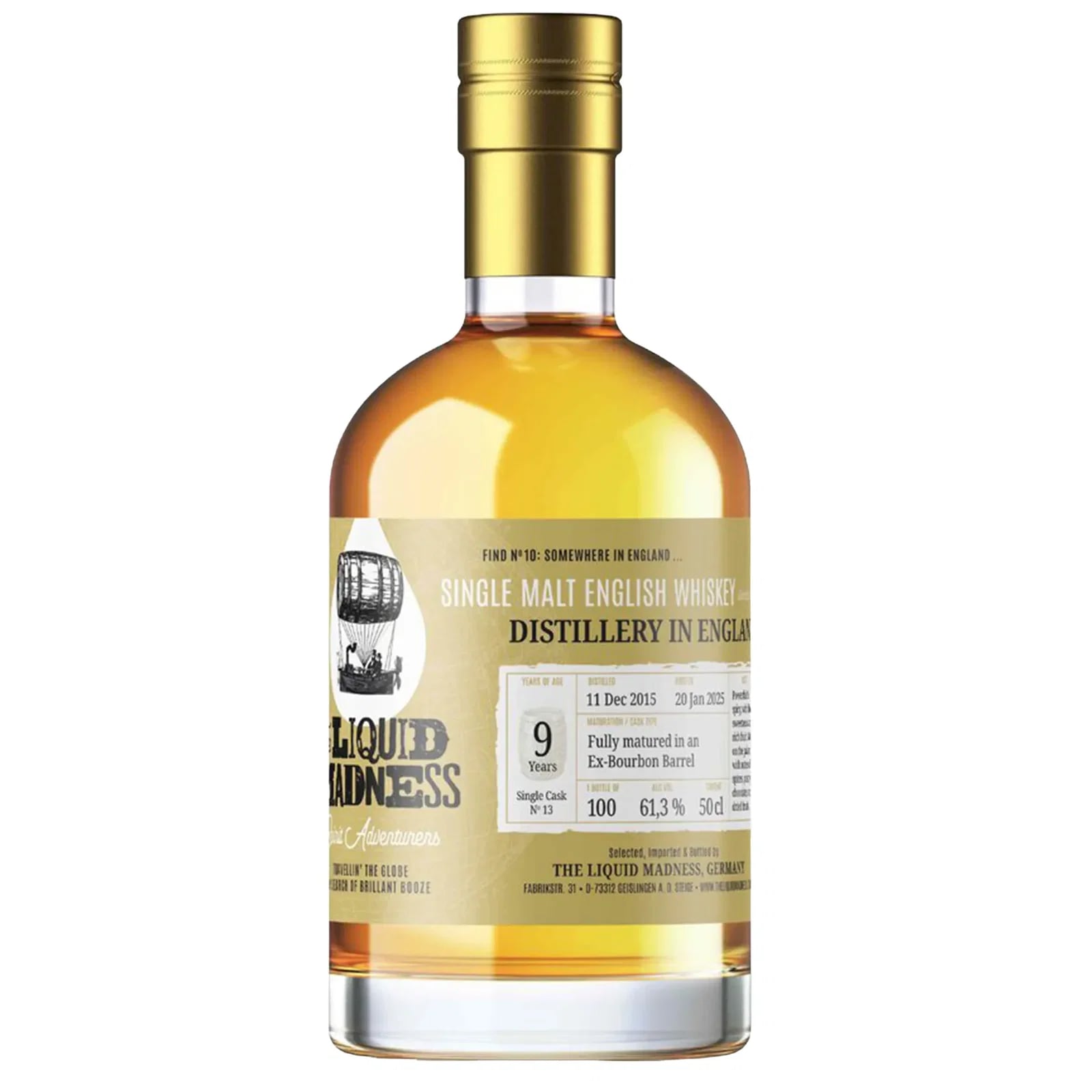 An English Distillery10 Years Old 2015 The Liquid Madness The Caskhound Cask Nr. 13