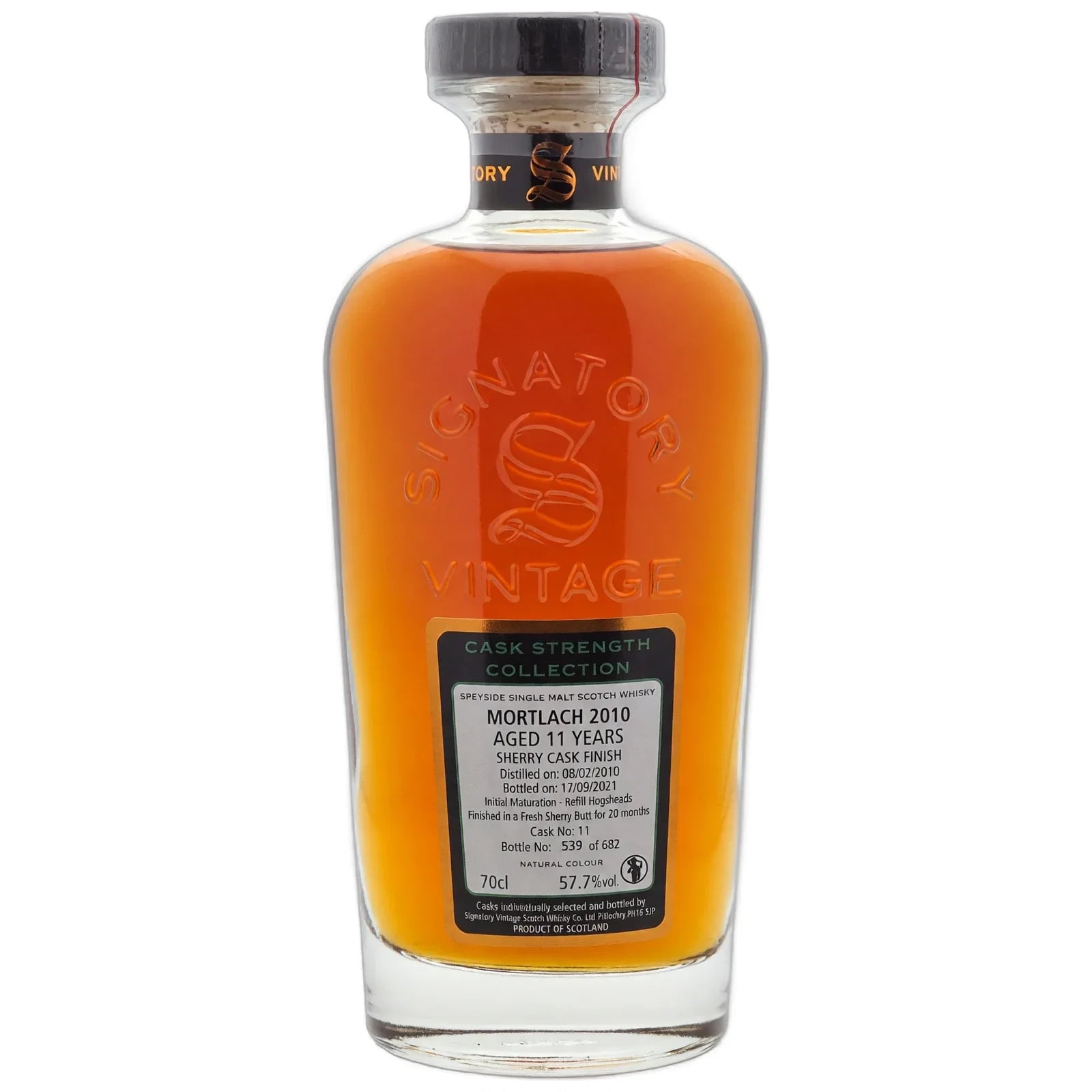 Mortlach 11 Years Old 2010 Cask Strength Collection Signatory Vintage Cask Nr. 11