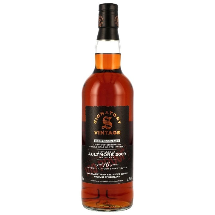 Aultmore 16 Years Old 2009 100 Proof Exceptional Cask Edition Batch 14 Signatory Vintage
