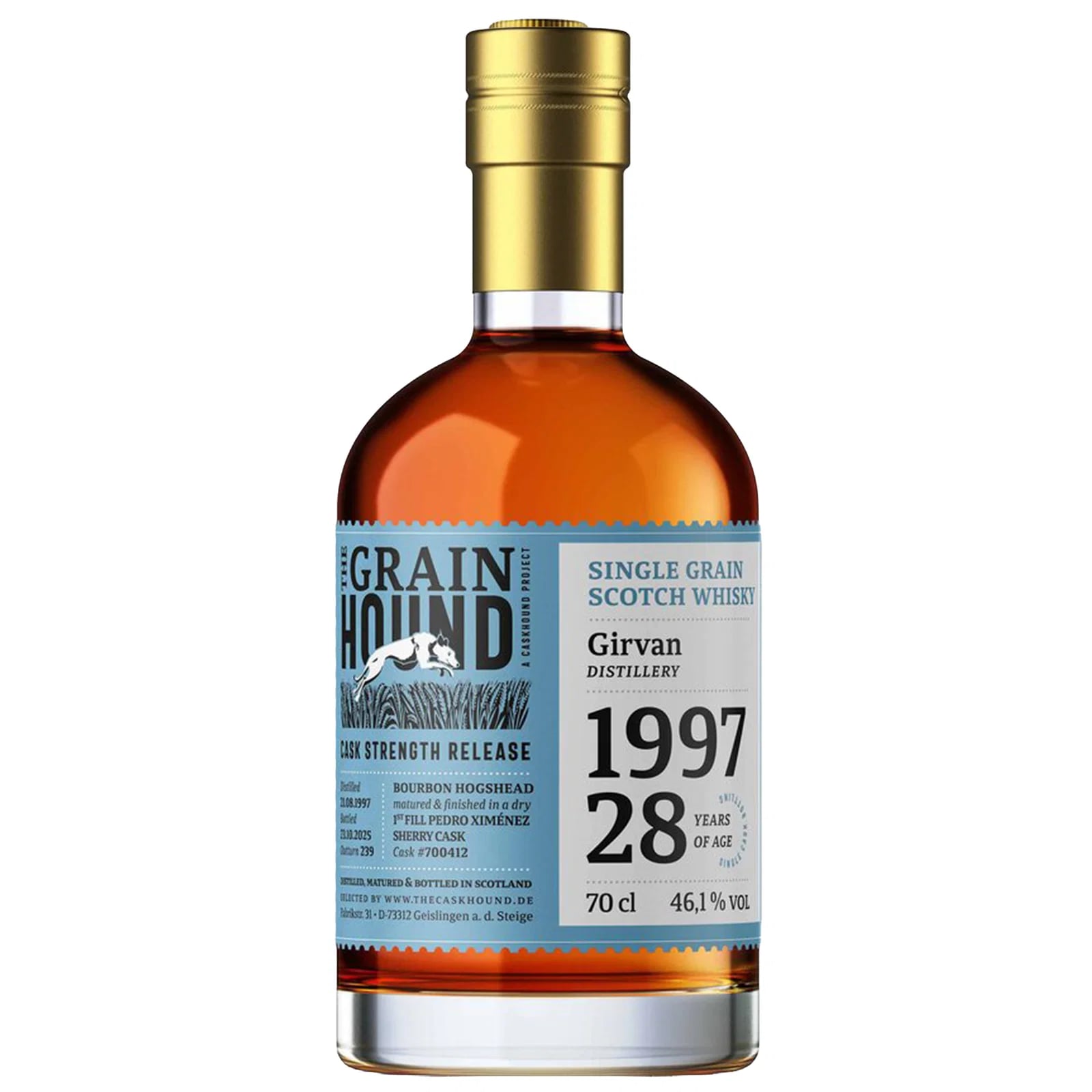 Girvan 28 Years Old 1997 The Grainhound Cask Nr. 700412