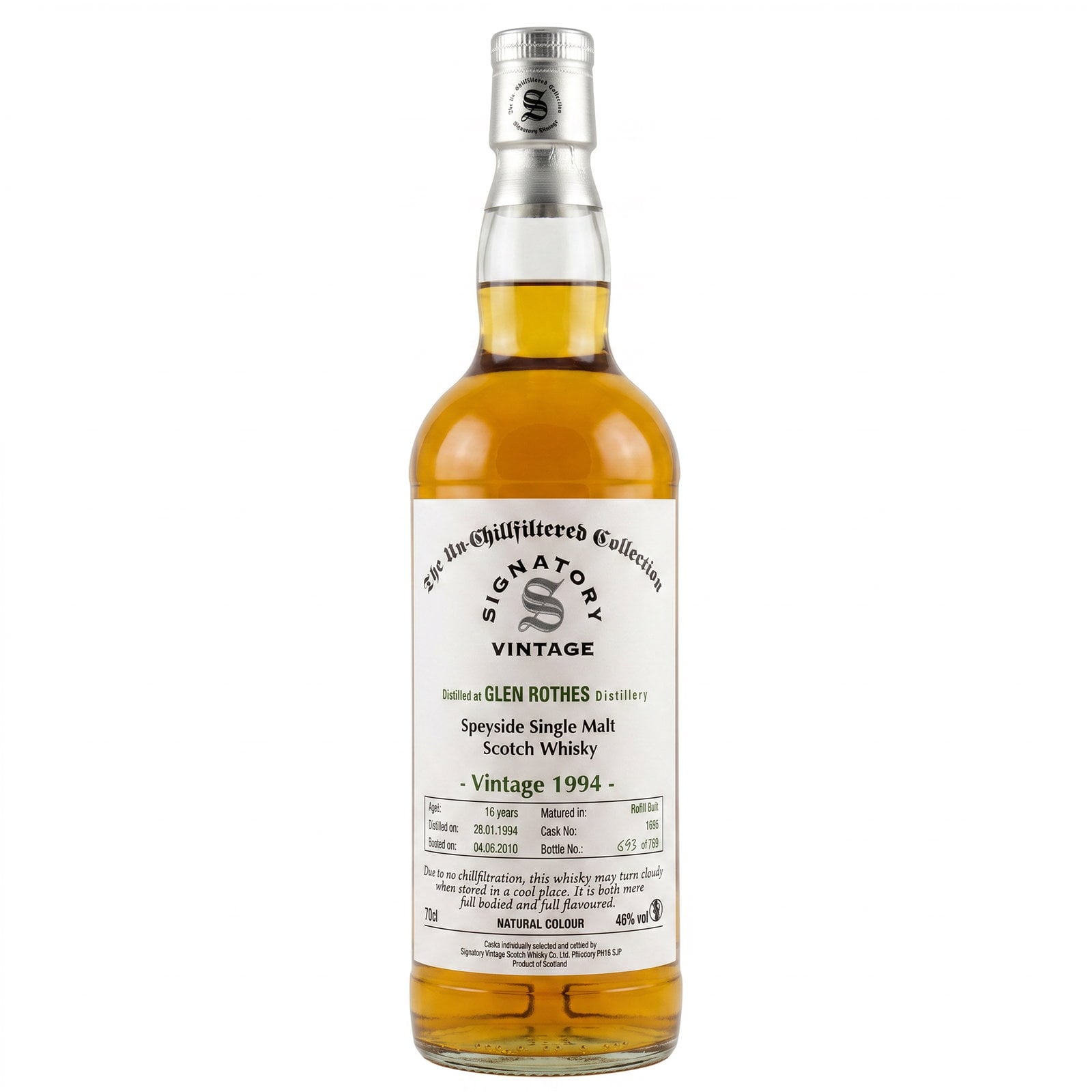 Glenrothes 16 Years Old 1994 The Un-Chillfiltered Collection Signatory Vintage Cask Nr. 1095