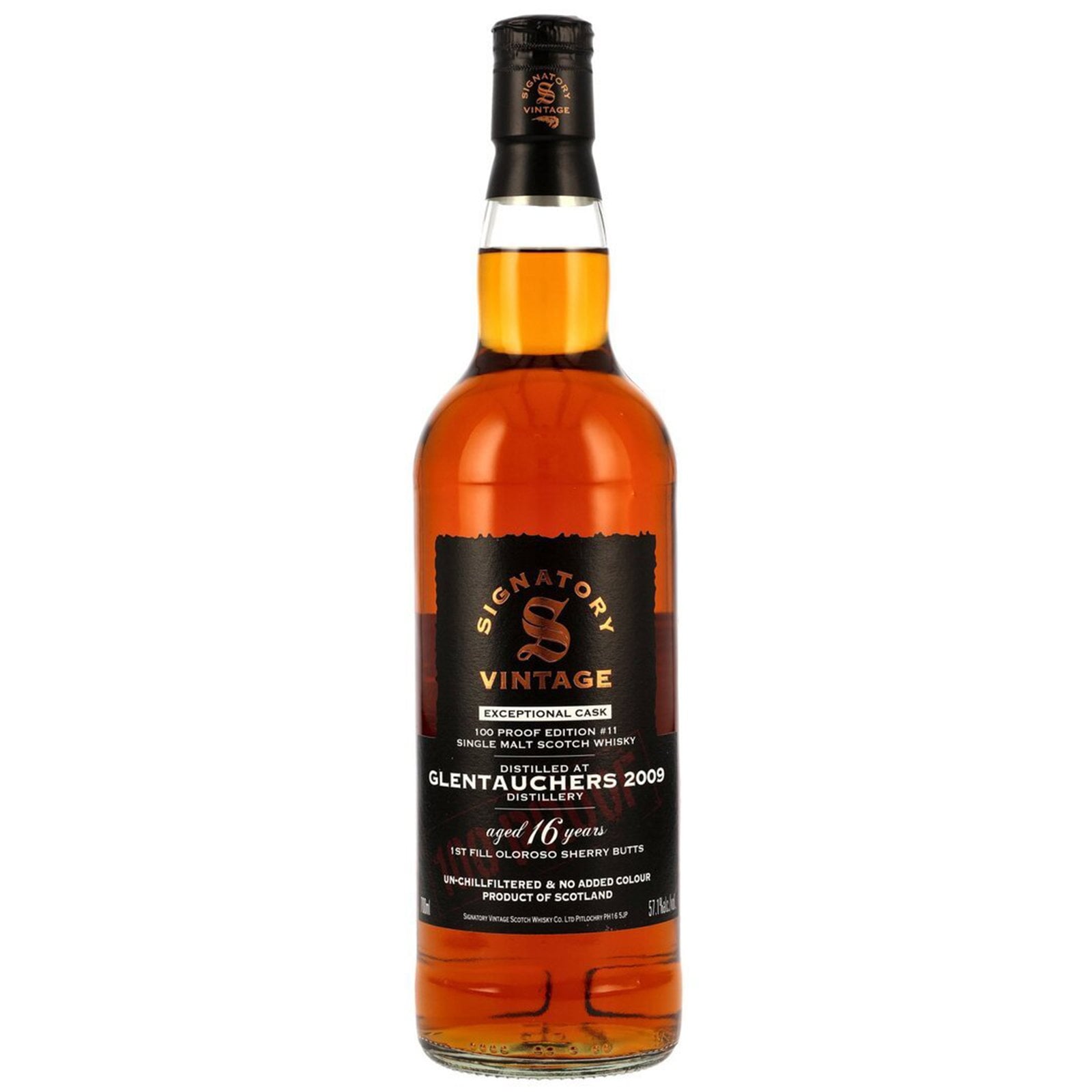 Glentauchers 16 Years Old 2009 Exceptional Cask 100 Proof Edition #11 Signatory Vintage