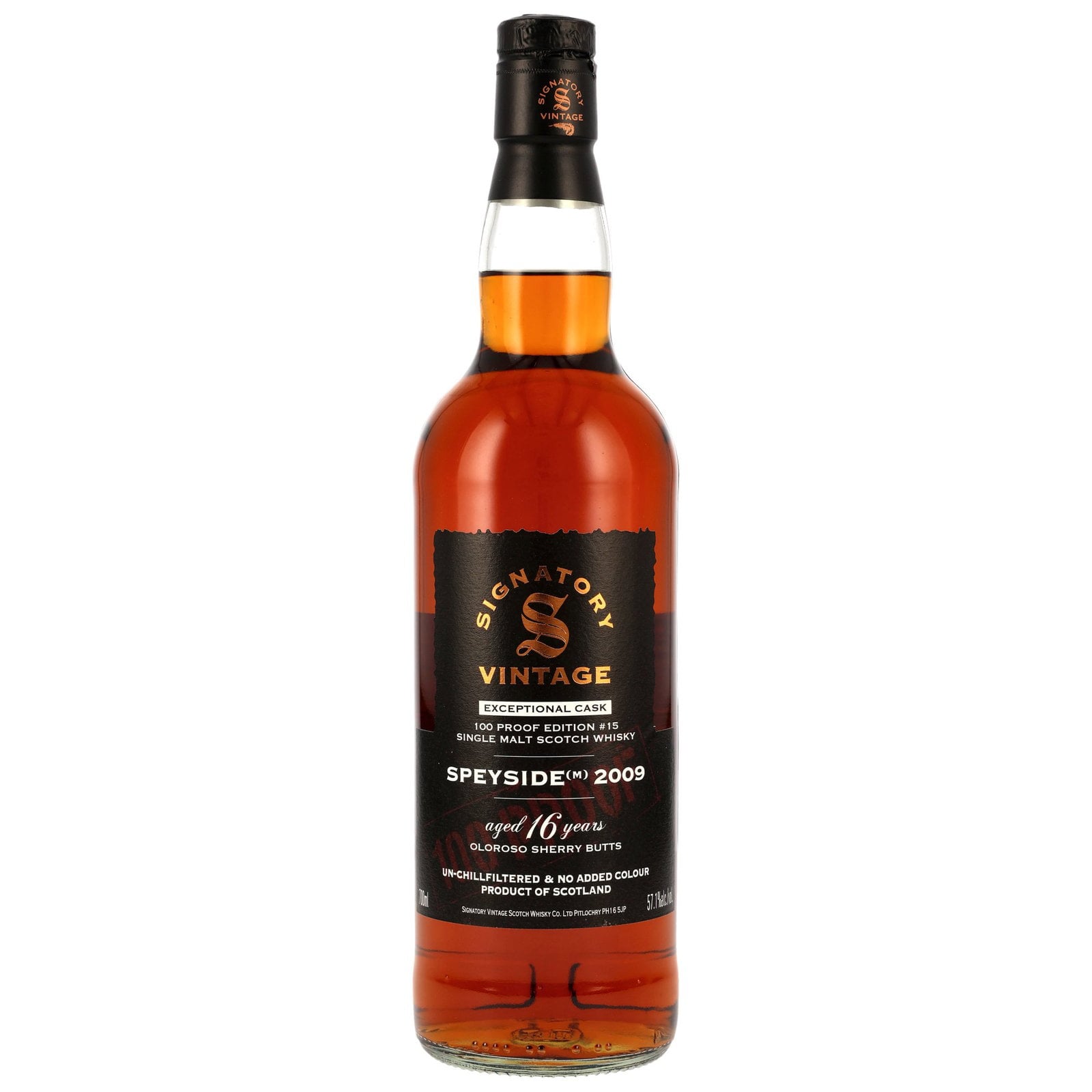 Speyside 16 Years Old 2009 100 Proof Exceptional Cask Edition #15 Signatory Vintage