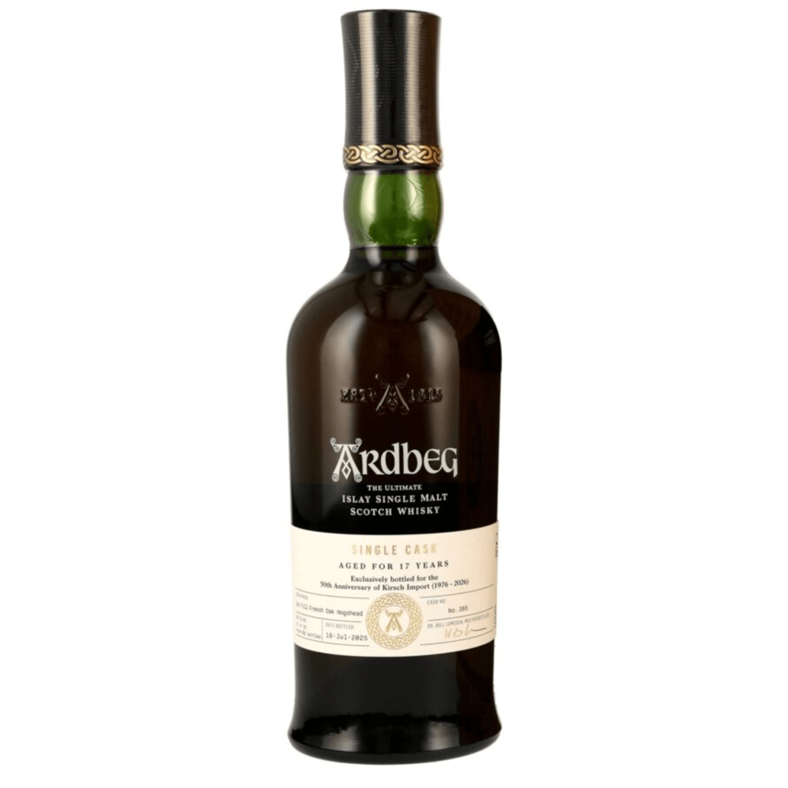 Ardbeg 17 Years Old 2008 Exclusively Bottled For The 50th Anniversary Of Kirsch Import Cask Nr.385