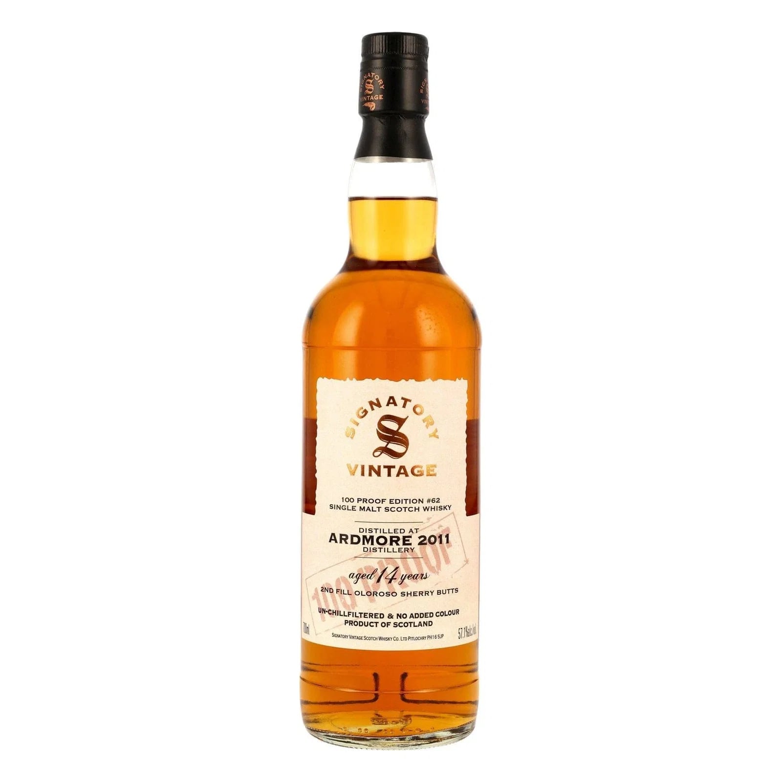 Ardmore 14 Years Old 2011 100 Proof Edition #62 Signatory Vintage