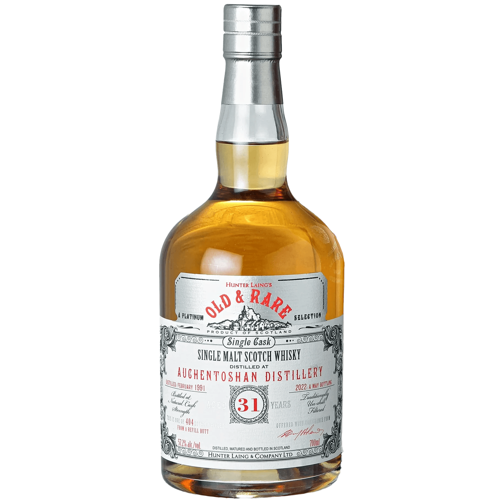 Auchentoshan 31 Years Old 1991 Old & Rare Platinum Hunter Laing