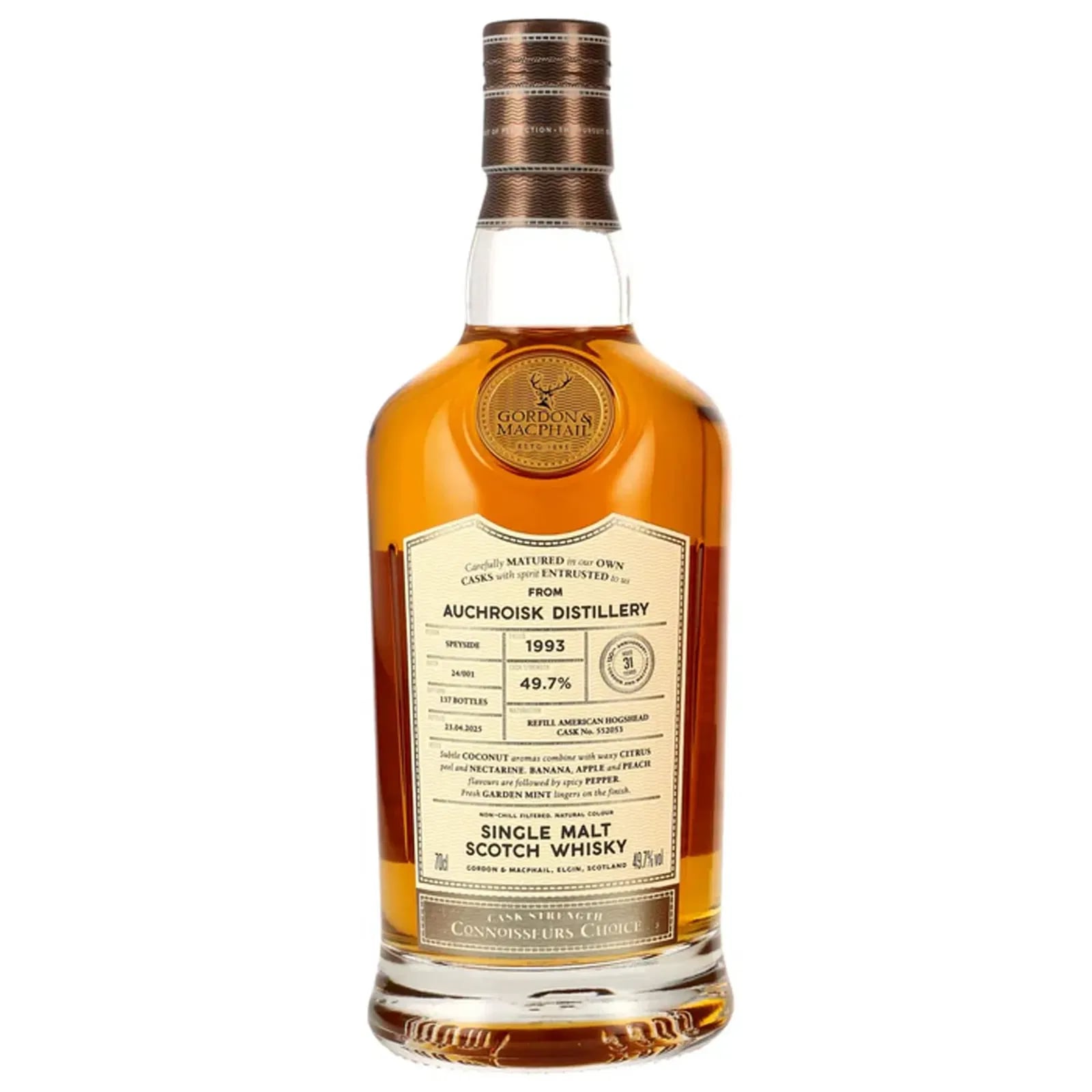 Auchroisk 31 Years Old 1993 Connoisseurs Choice Cask Strength Gordon & MacPhail Cask 552053