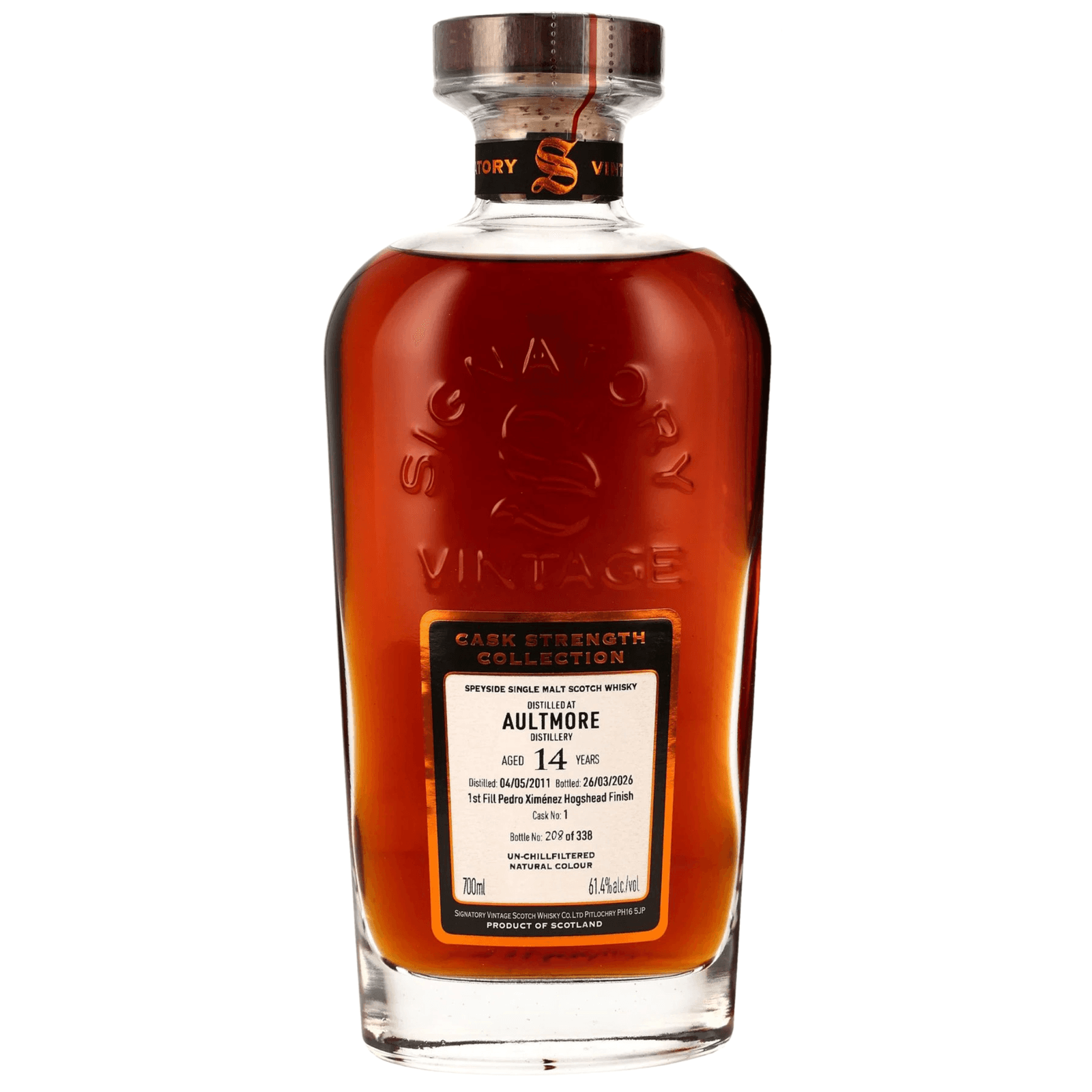 Aultmore 14 Years Old 2011 Signatory Vintage Cask Nr.1
