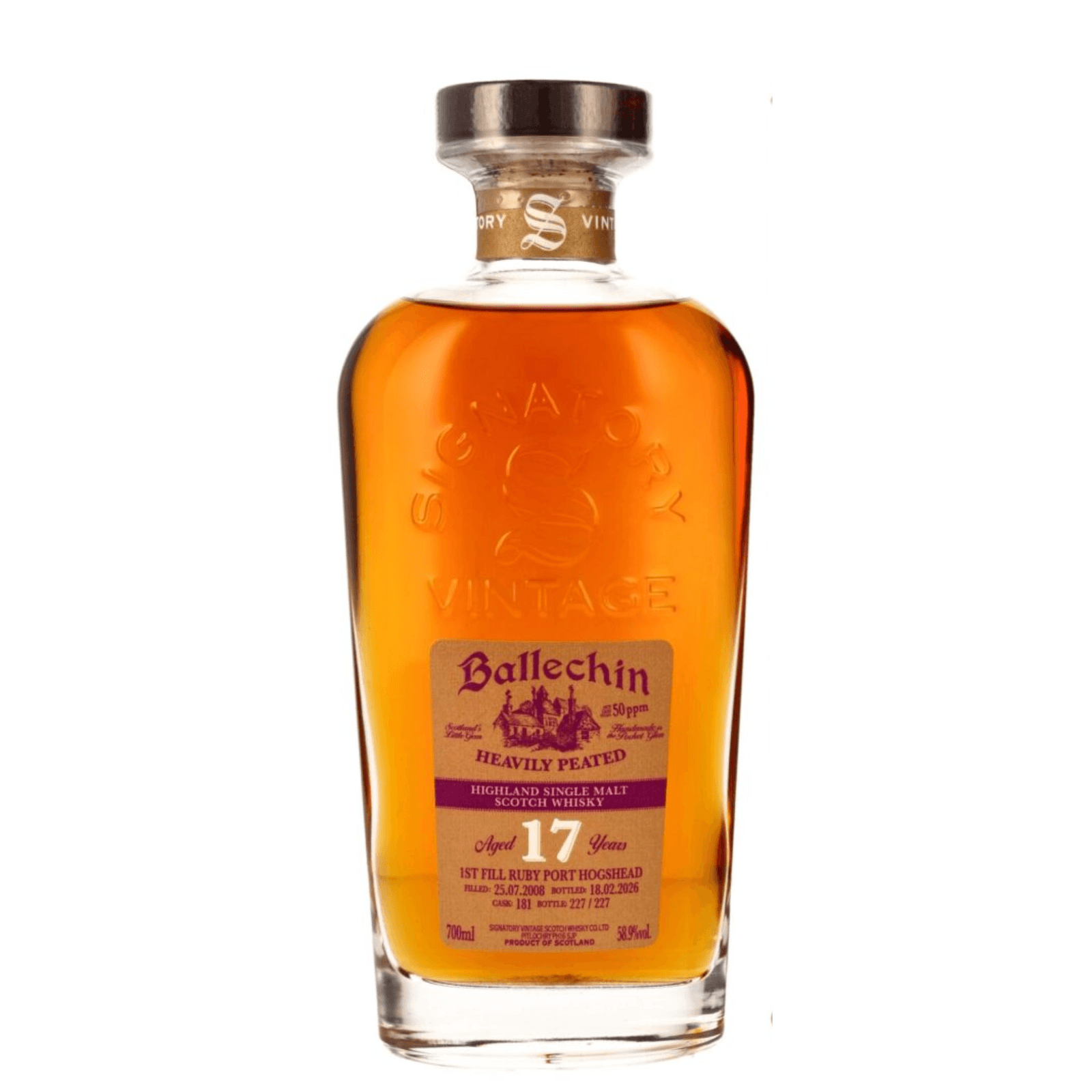 Ballechin 17 Years Old 2008 Signatory Vintage Cask Nr.181