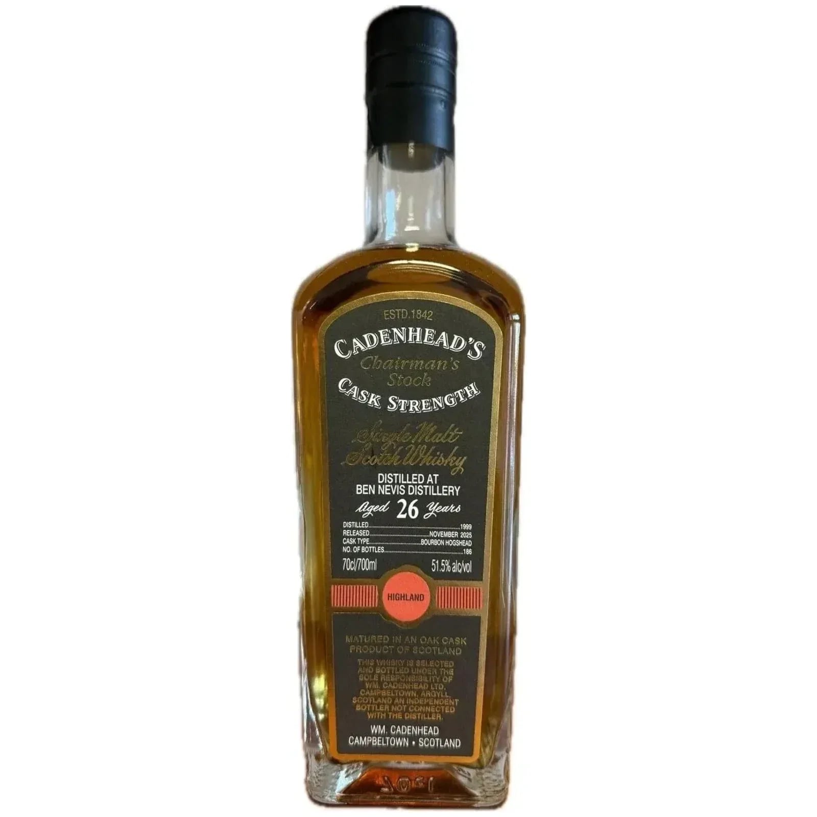 Ben Nevis 26 Years Old 1999 Chairman'S Stock Cadenhead
