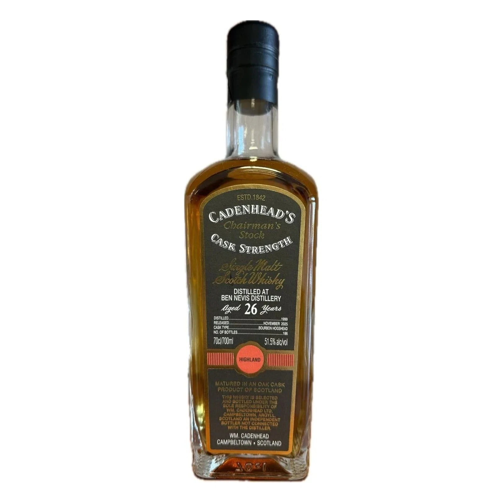 Ben Nevis 26 Years Old 1999 Chairman'S Stock Cadenhead