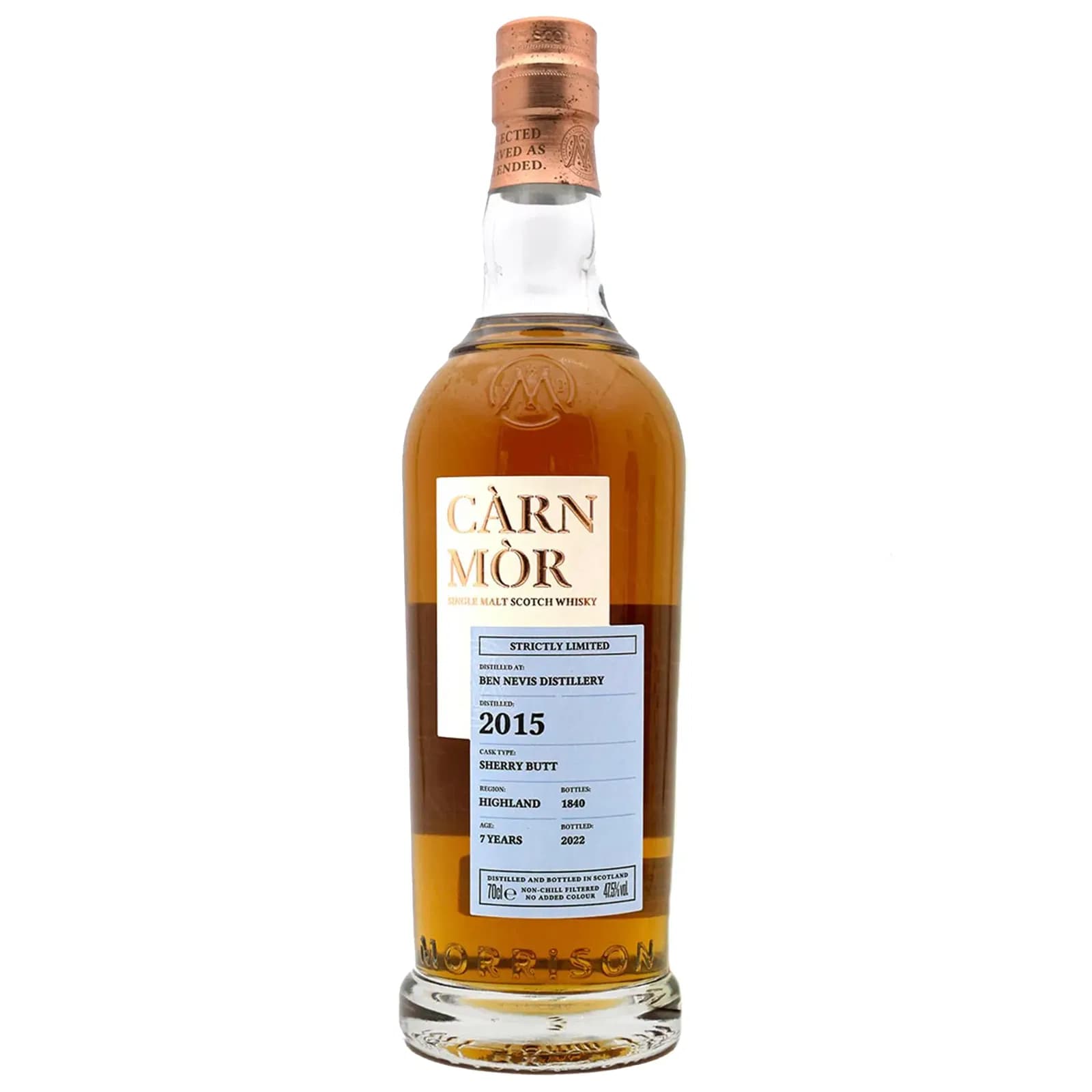 Ben Nevis 7 Years Old 2015 Càrn Mòr Strictly Limited Morrison Scotch Whisky Distillers