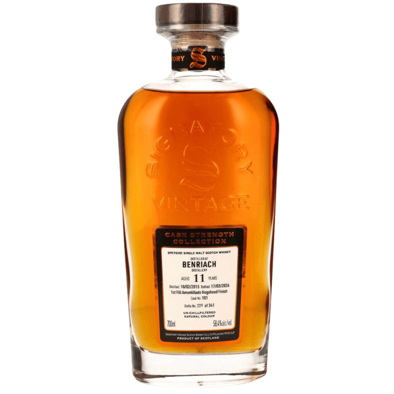 Benriach 11 Years Old 2015 Signatory Vintage Cask Nr.101