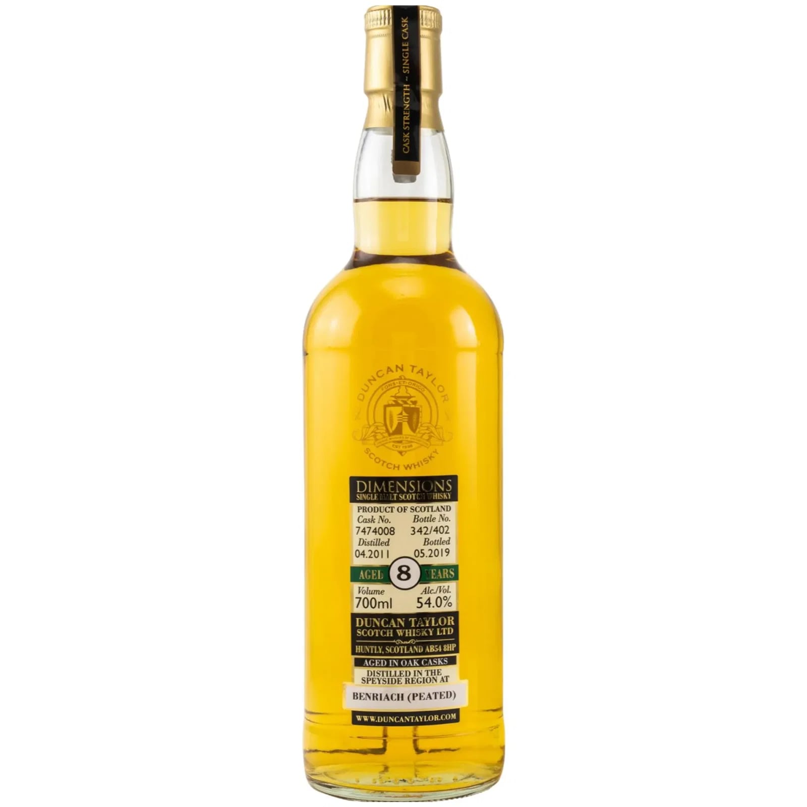 Benriach 8 Years Old 2011 Dimensions Duncan Taylor 7474008
