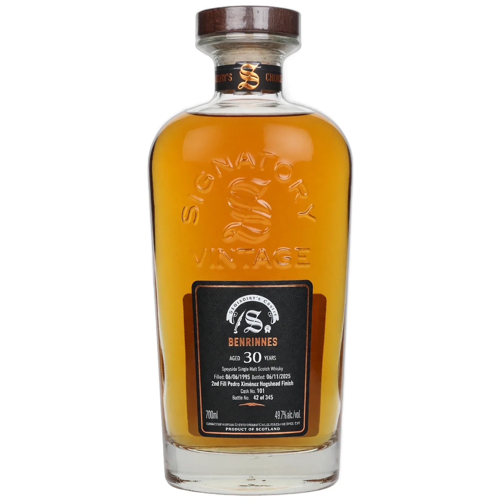 Benrinnes 30 Years Old 1995 Cask Strength Collection Symington’s Choice Signatory Vintage Cask Nr. 101