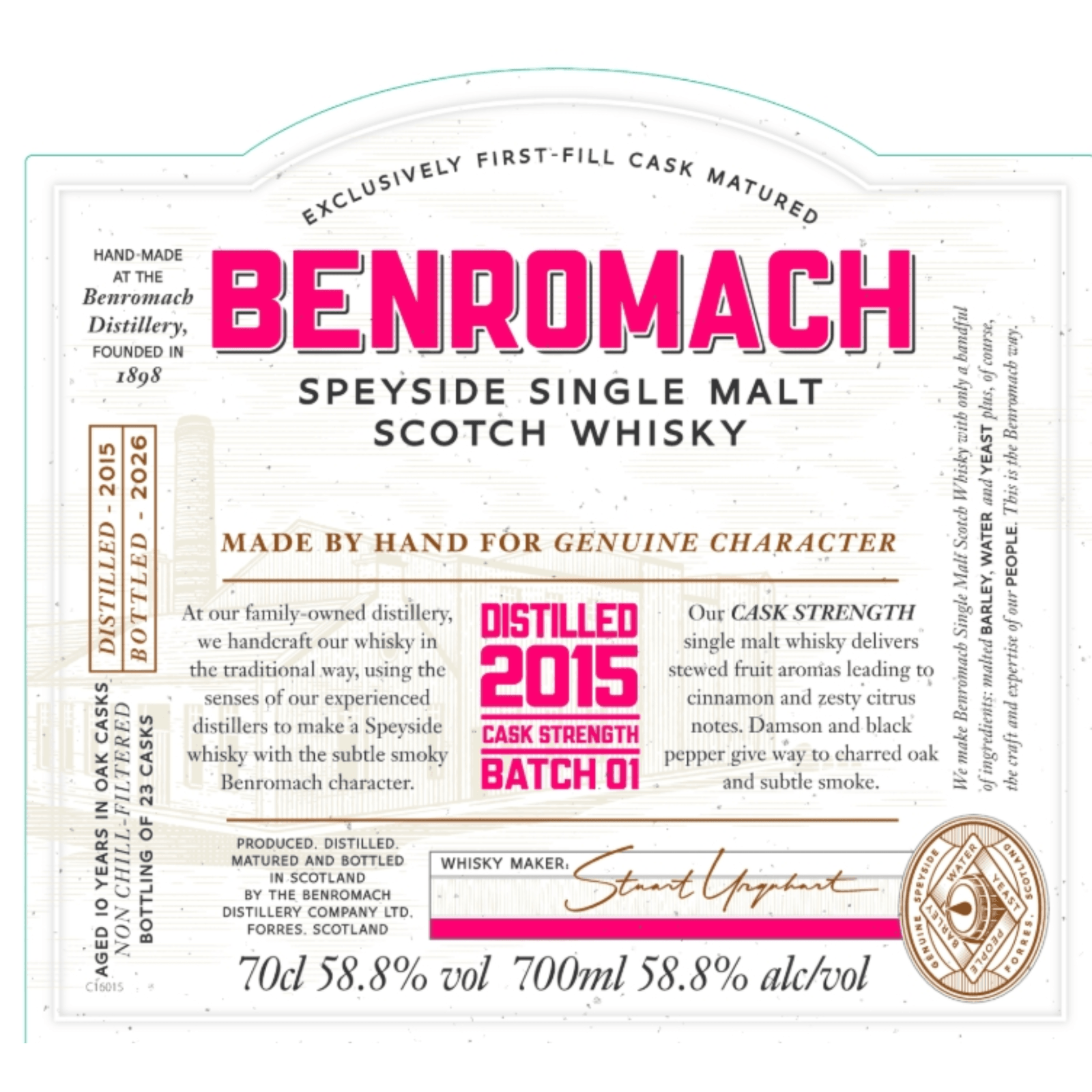 Benromach 10 Years Old 2015 Cask Strength Batch Nr.01