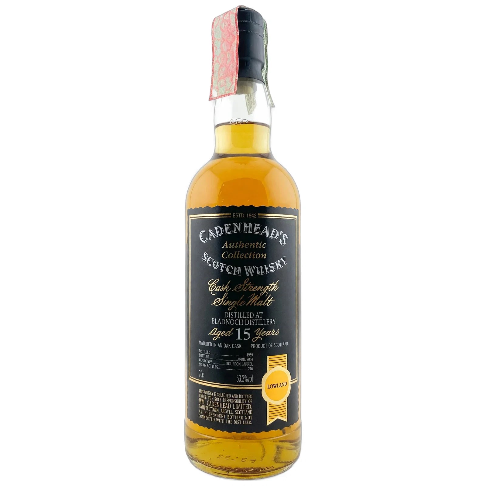 Bladnoch 15 Years Old 1989 Authentic Collection Cadenhead'S