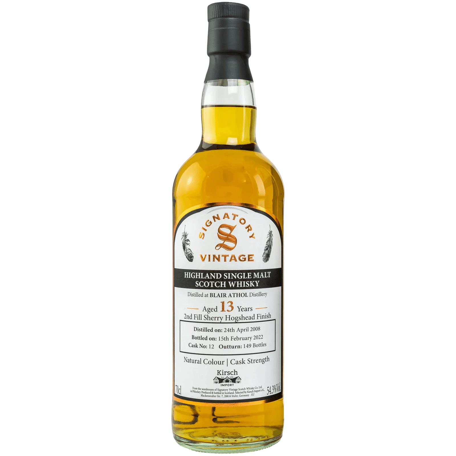 Blair Athol 13 Years Old 2008 Natural Colour | Cask Strength Signatory Vintage 12