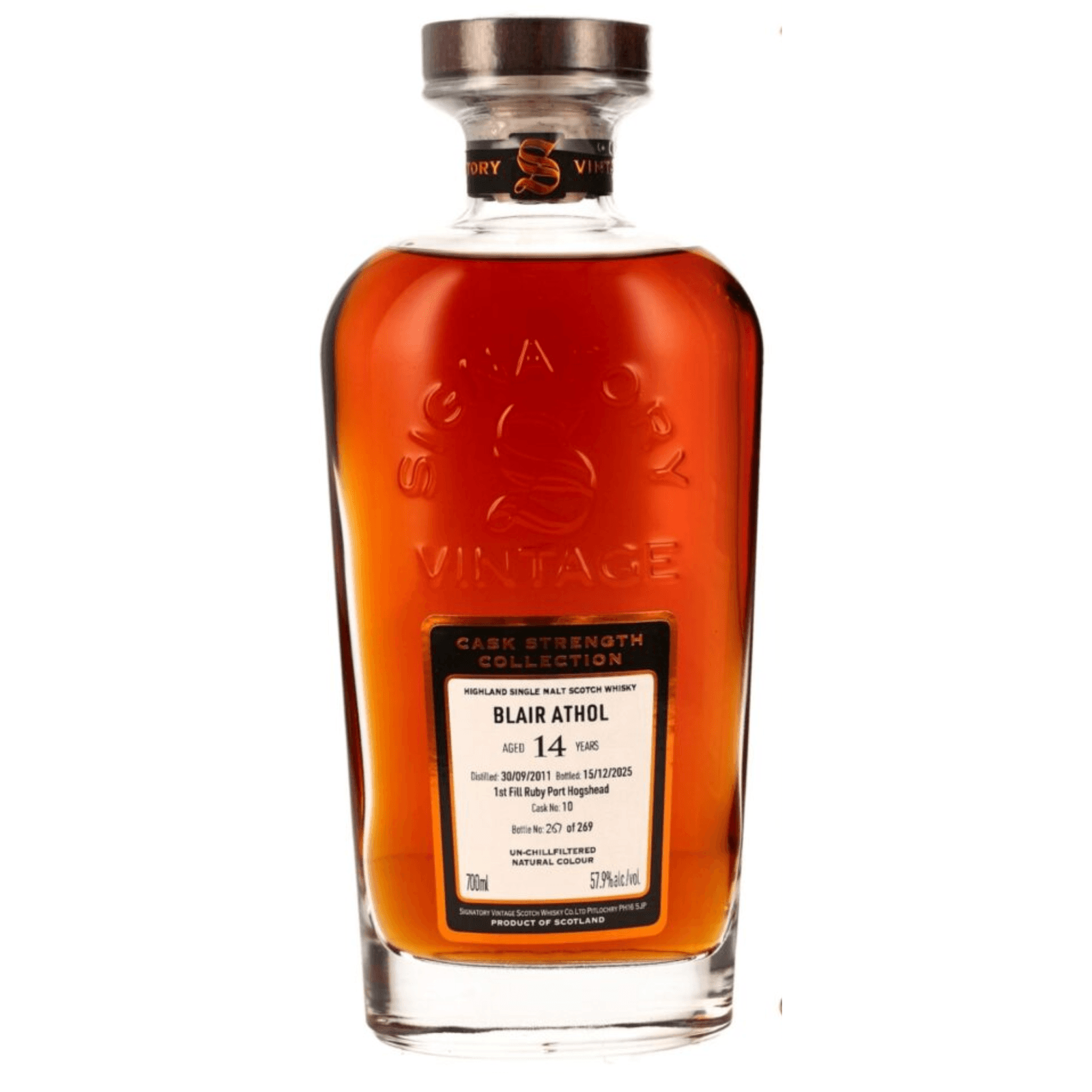 Blair Athol 14 Years Old 2011 Cask Strength Collection Signatory Vintage Cask Nr.10