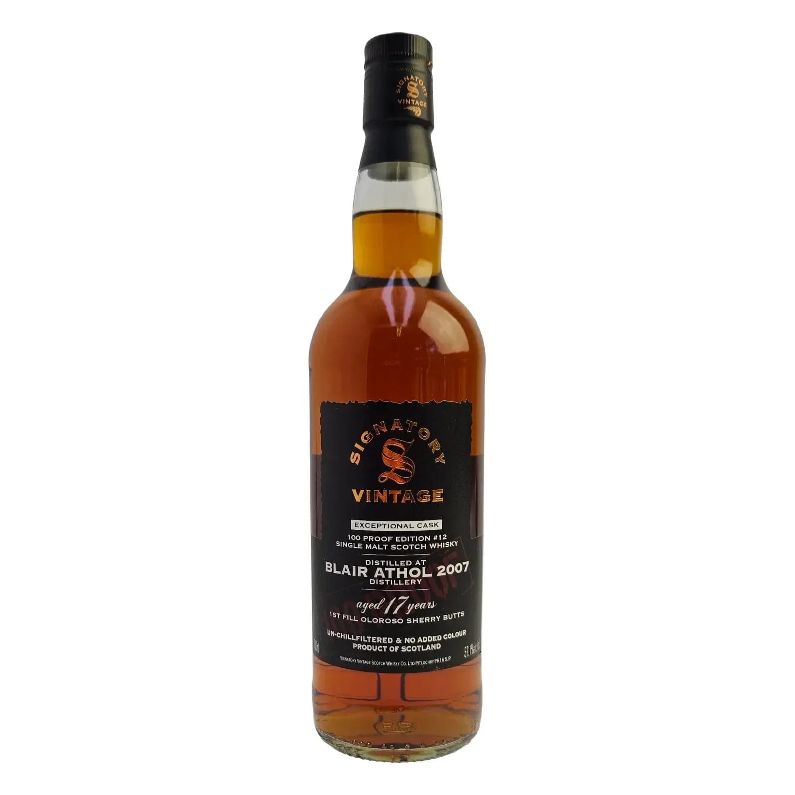 Blair Athol 17 Years Old 100 Proof Edition Exceptional Cask Signatory Vintage #12