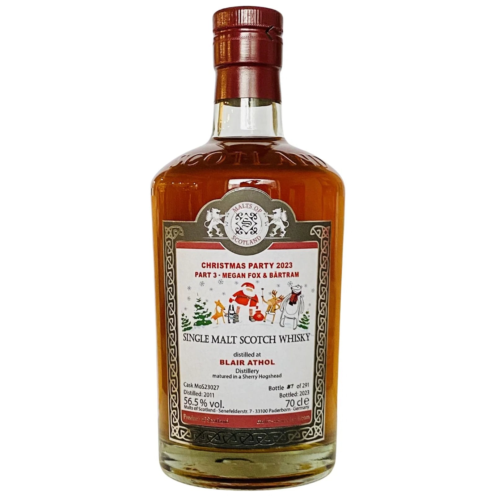 Blair Athol 2011 Christmas Bottling 2023 Malts of Scotland MoS 23027