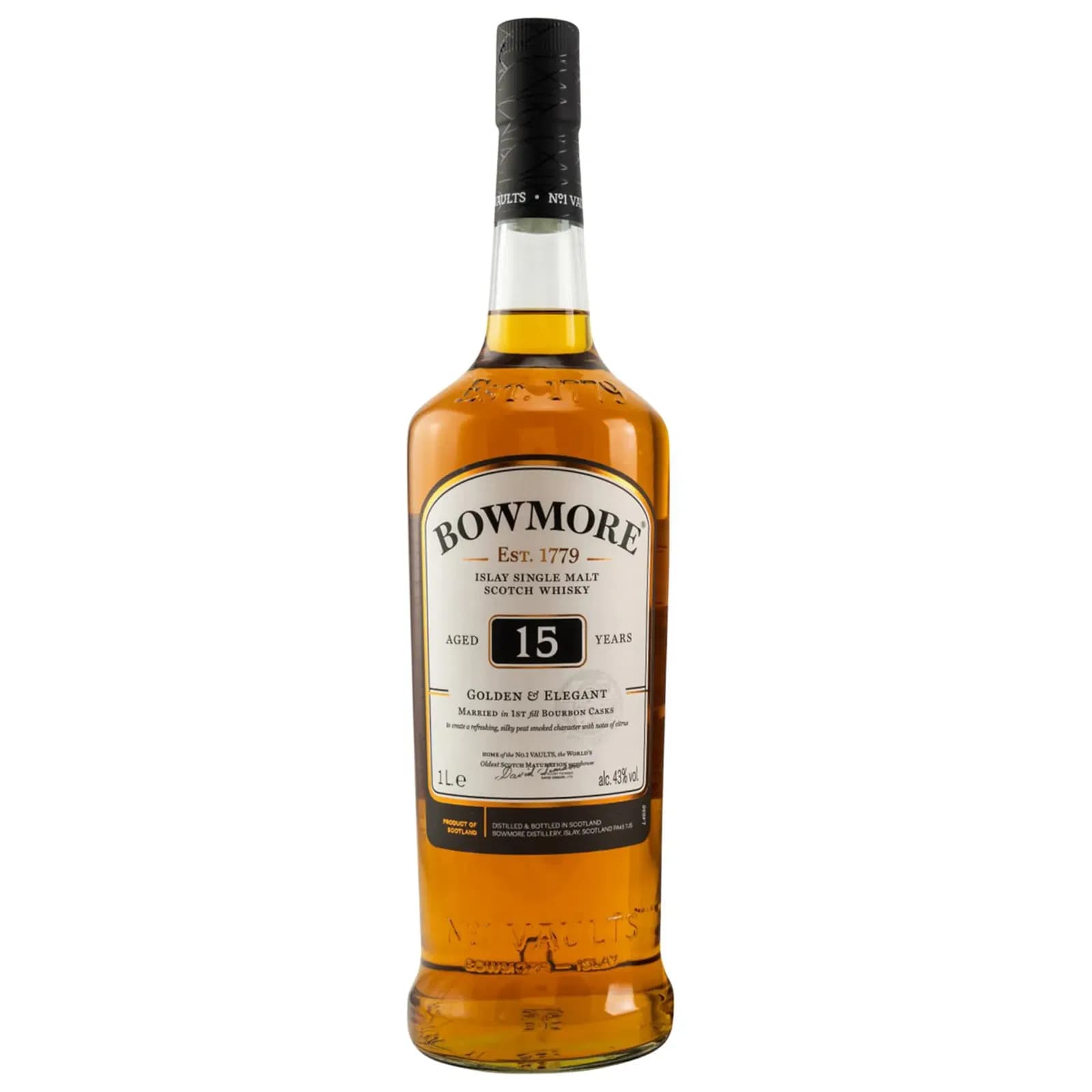 Bowmore 15 Years Old Golden & Elegant 100cl