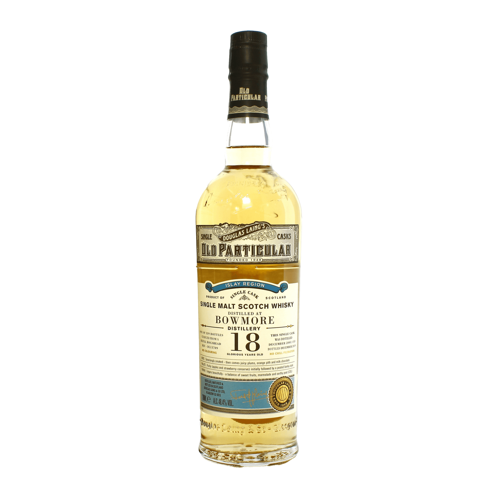 Bowmore 18 Years Old 2001 Old Particular Douglas Laing DL 13709