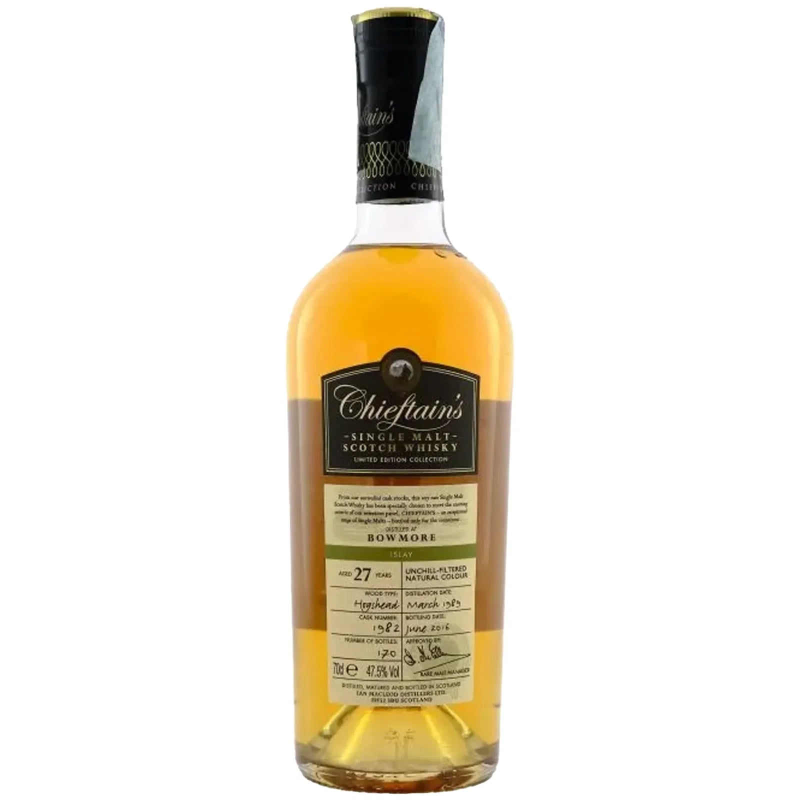 Bowmore 27 Years Old 1989 Chieftain's Ian Macleod Cask Nr. 1982