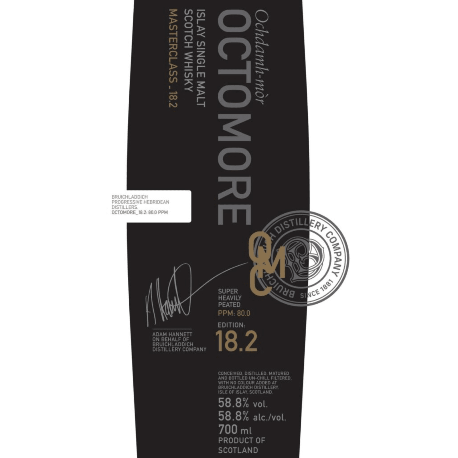 Bruichladdich 5 Years Old 2021 Octomore 18.2 PPM 80.0